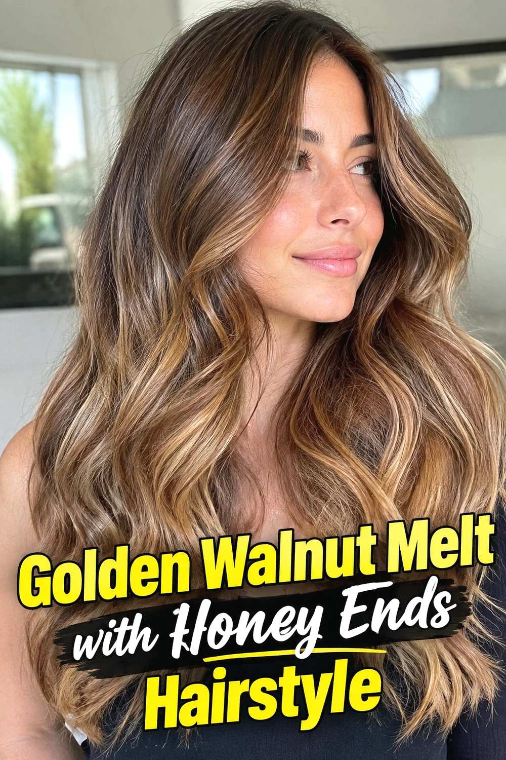 5. Golden Walnut Melt With Honey Ends Hairstyle