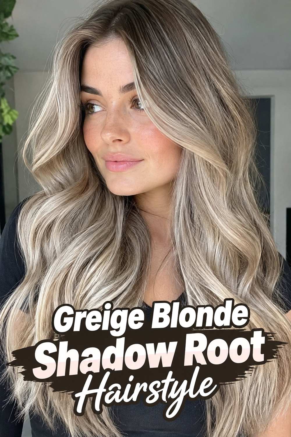 17. Greige Blonde Shadow Root Hairstyle