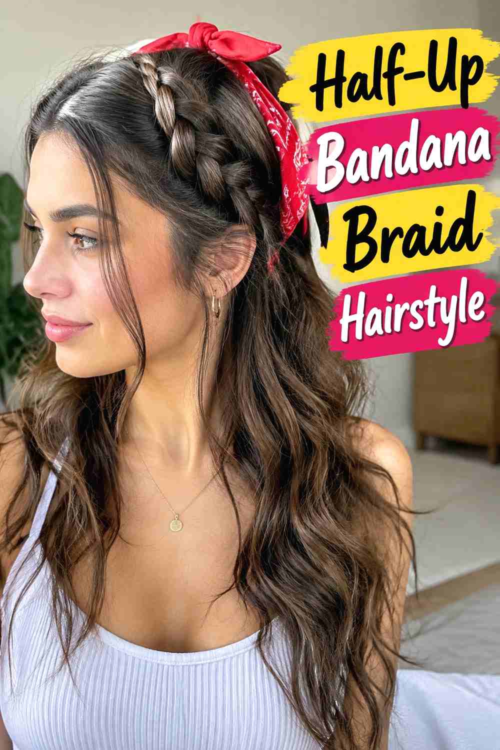 10. Half Up Bandana Braid Hairstyle