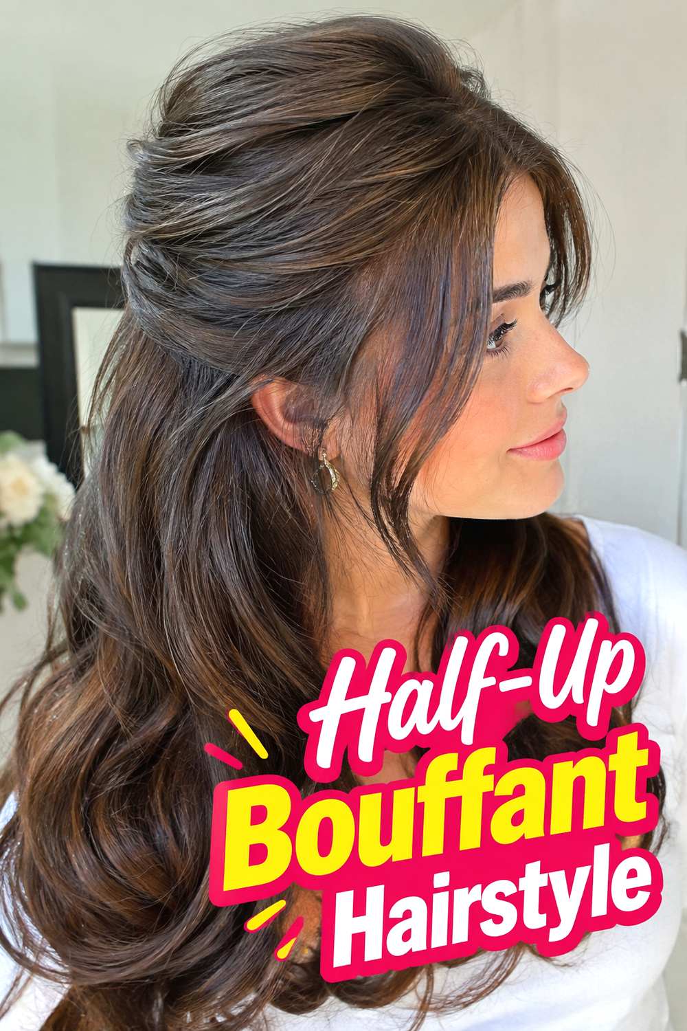 Half-Up Bouffant Hairstyle
