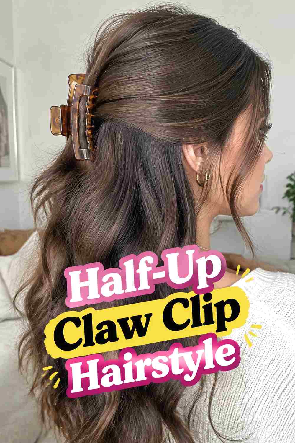 9. Half Up Claw Clip Hairstyle