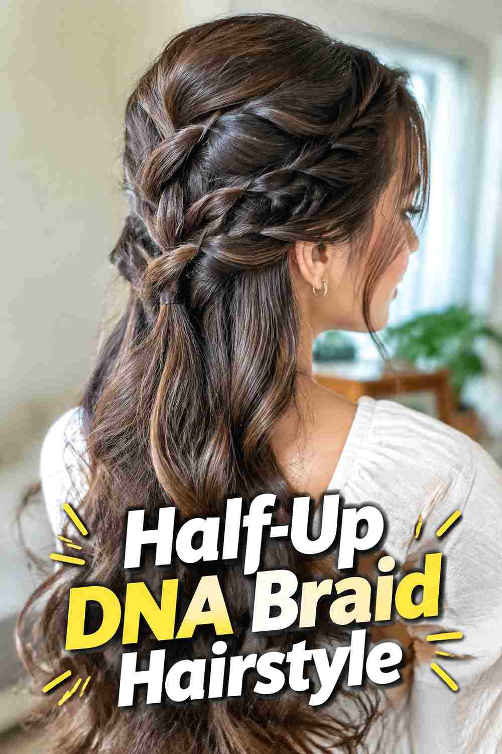 4. Half Up Dna Braid Hairstyle