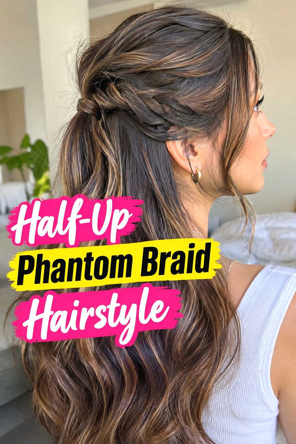 3. Half Up Phantom Braid Hairstyle
