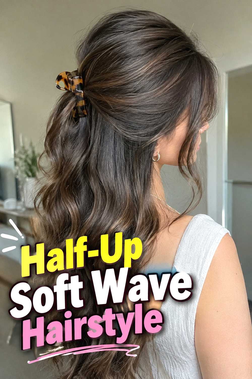 3. Half Up Soft Wave Hairstyle