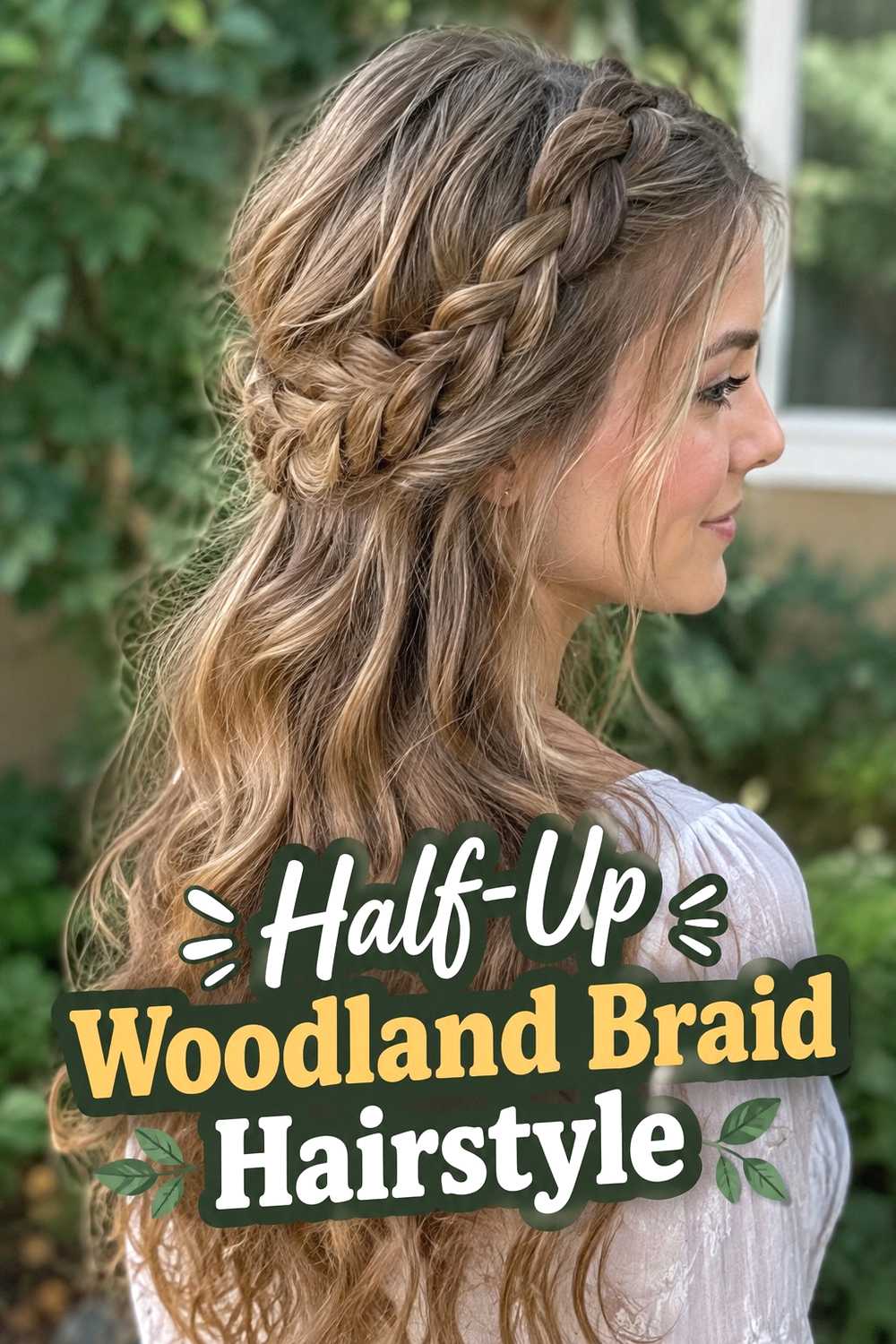 14. Half Up Woodland Braid Hairstyle