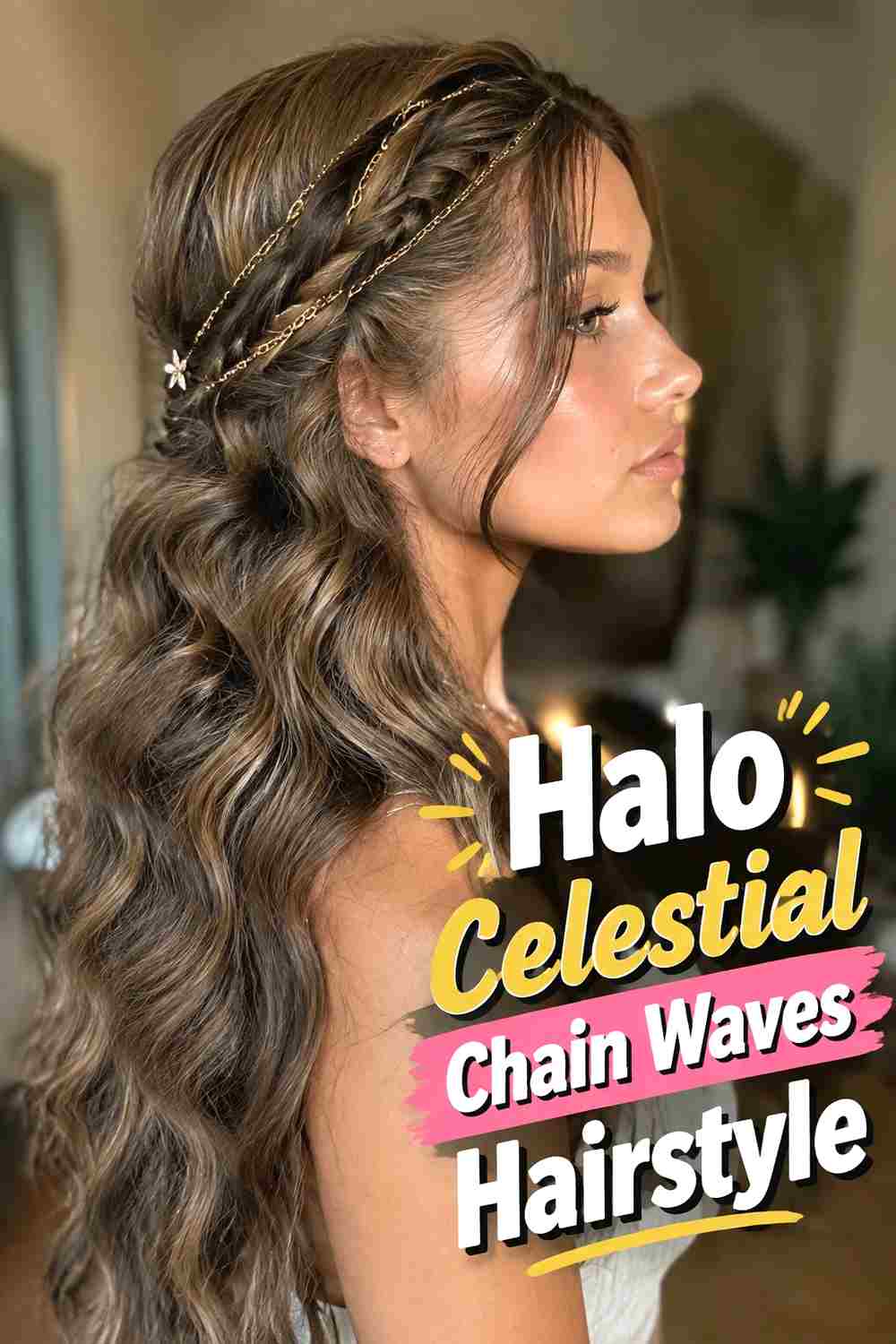 12. Halo Celestial Chain Waves Hairstyle