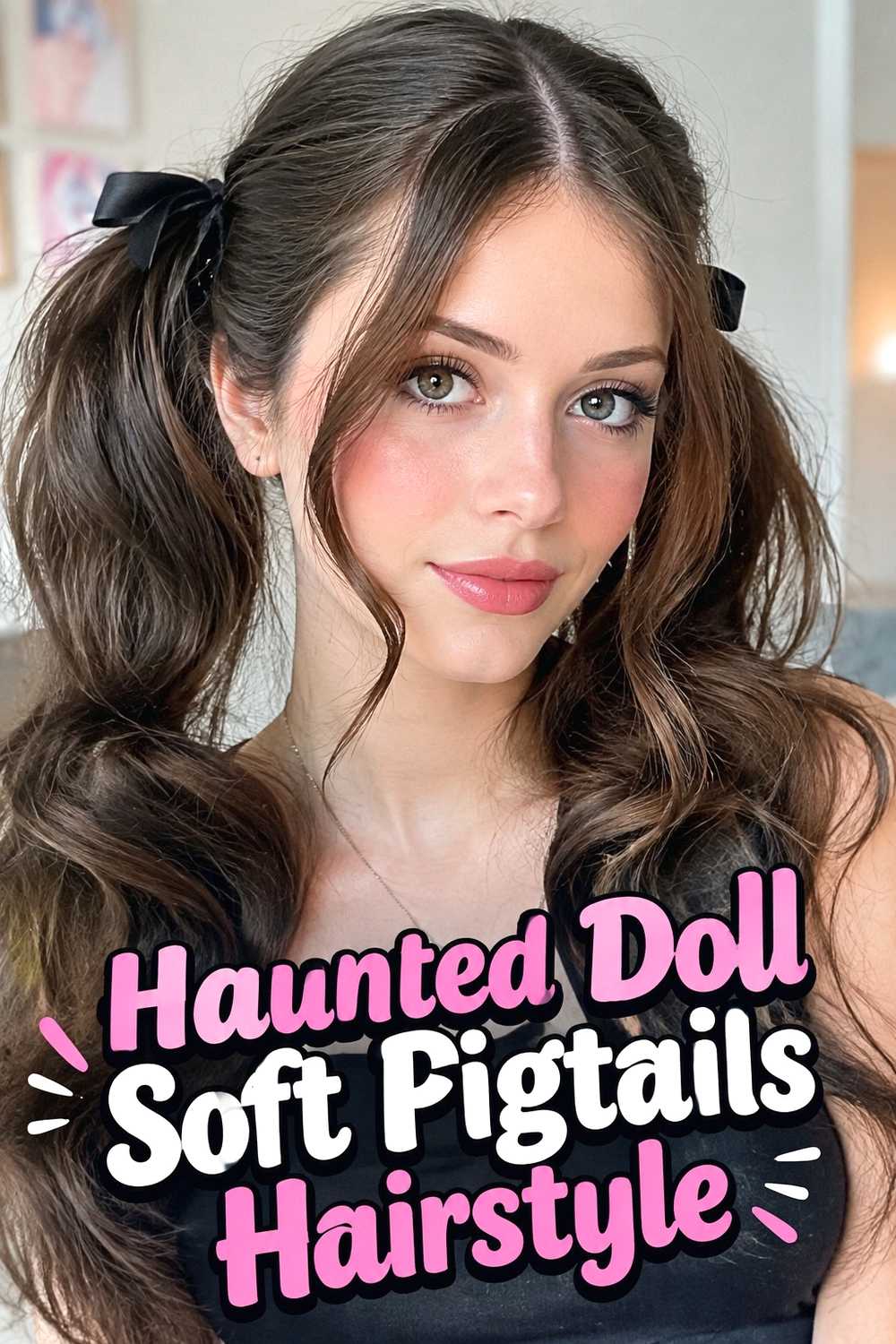12. Haunted Doll Soft Pigtails Hairstyle