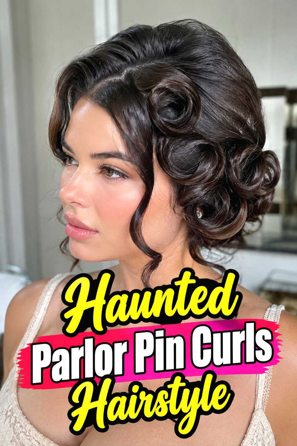 4. Haunted Parlor Pin Curls Hairstyle