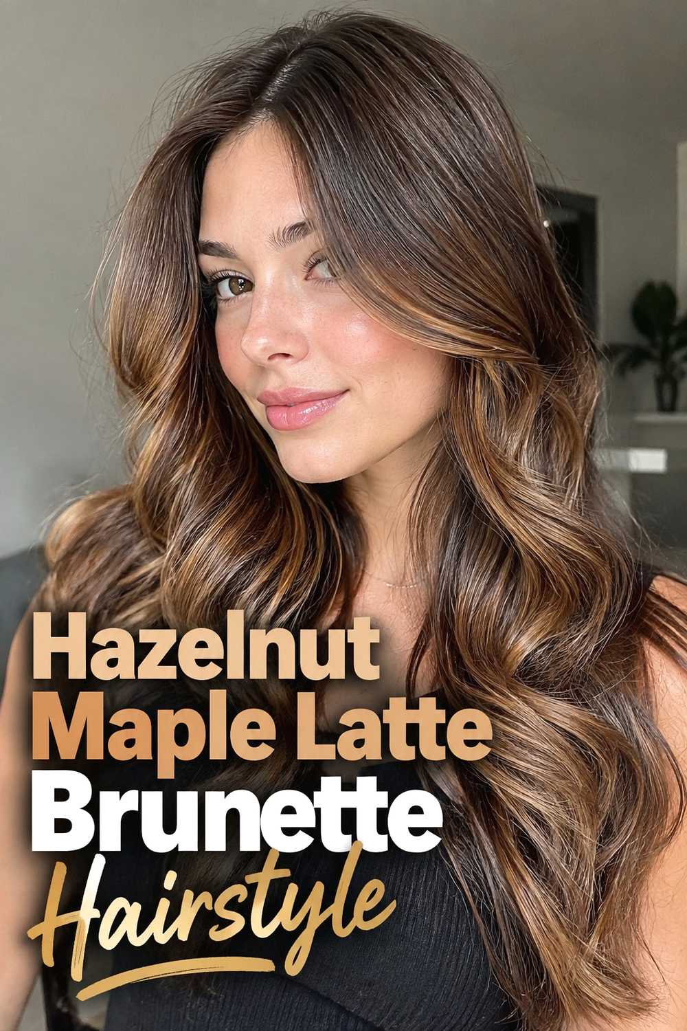 8. Hazelnut Maple Latte Brunette Hairstyle