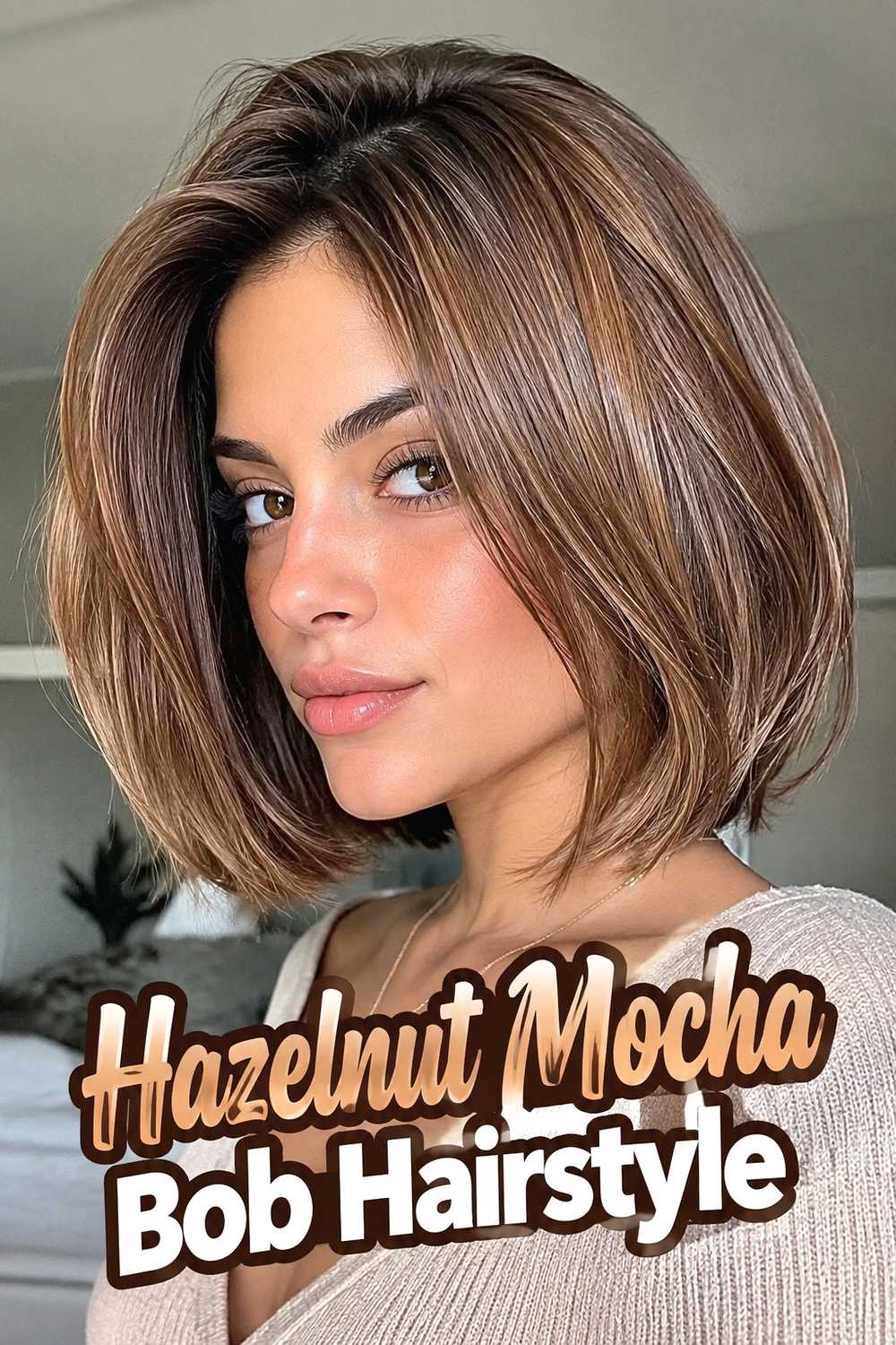 11. Hazelnut Mocha Bob Hairstyle
