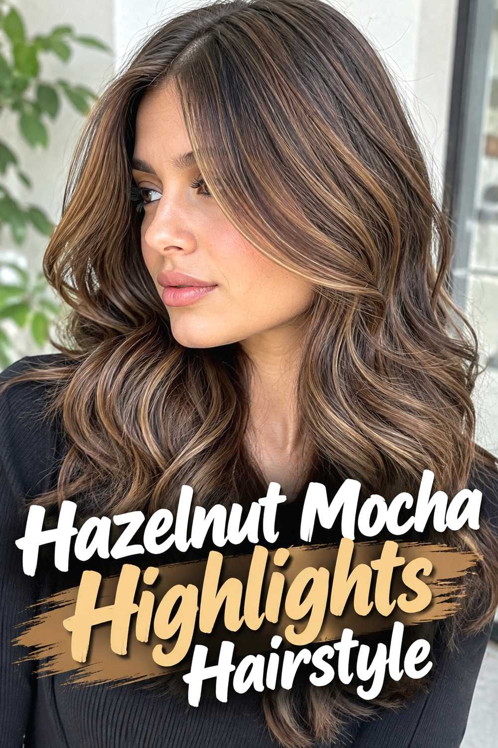 8. Hazelnut Mocha Highlights Hairstyle