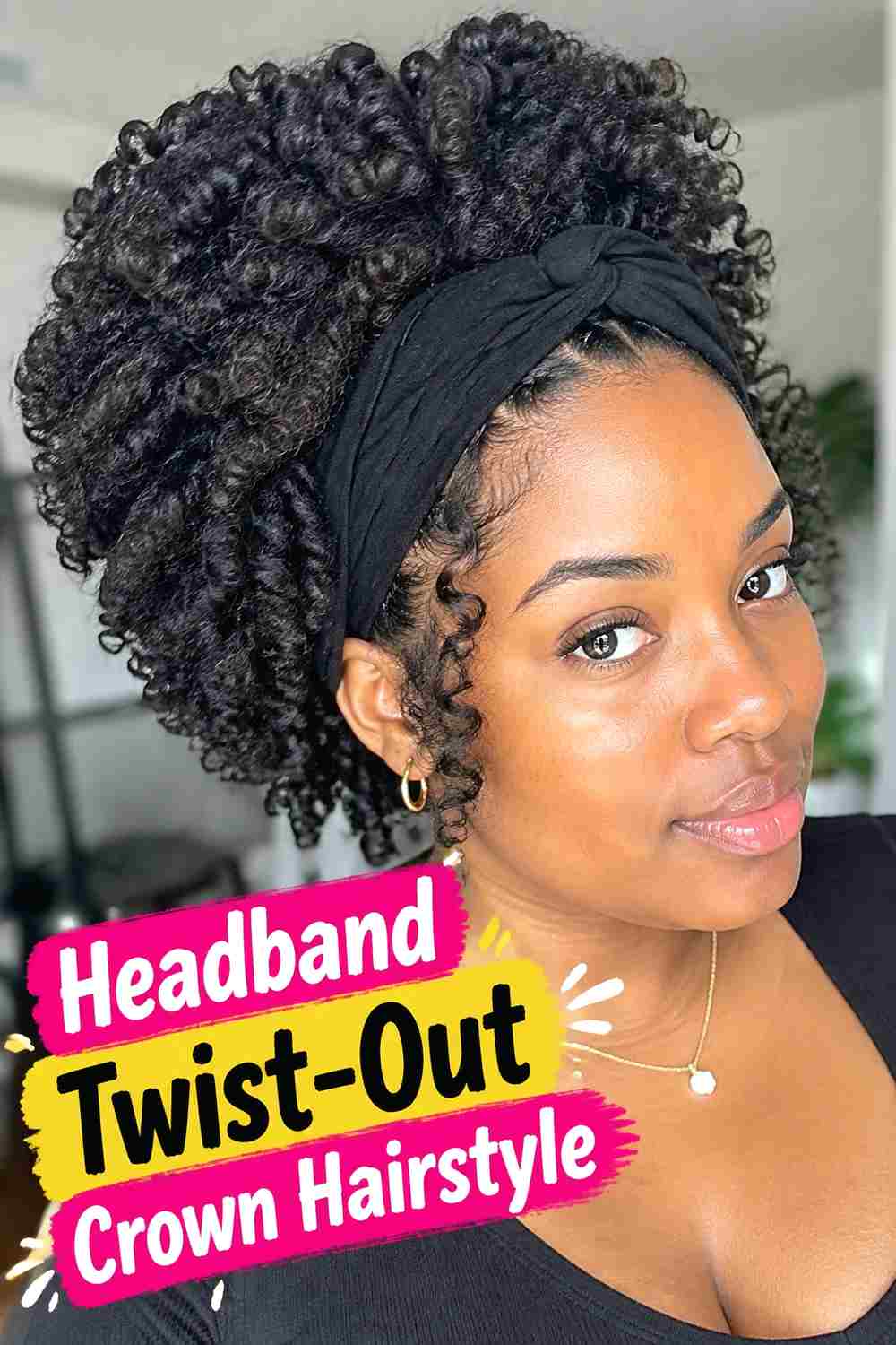 16. Headband Twist Out Crown Hairstyle