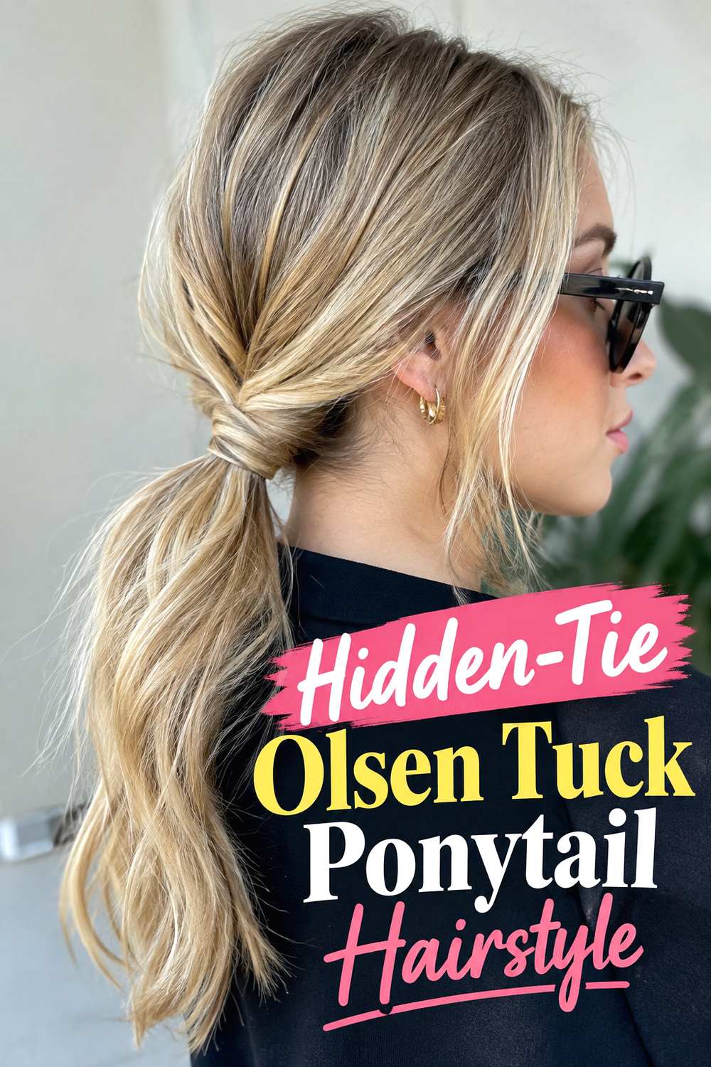 Hidden-Tie Olsen Tuck Ponytail Hairstyle