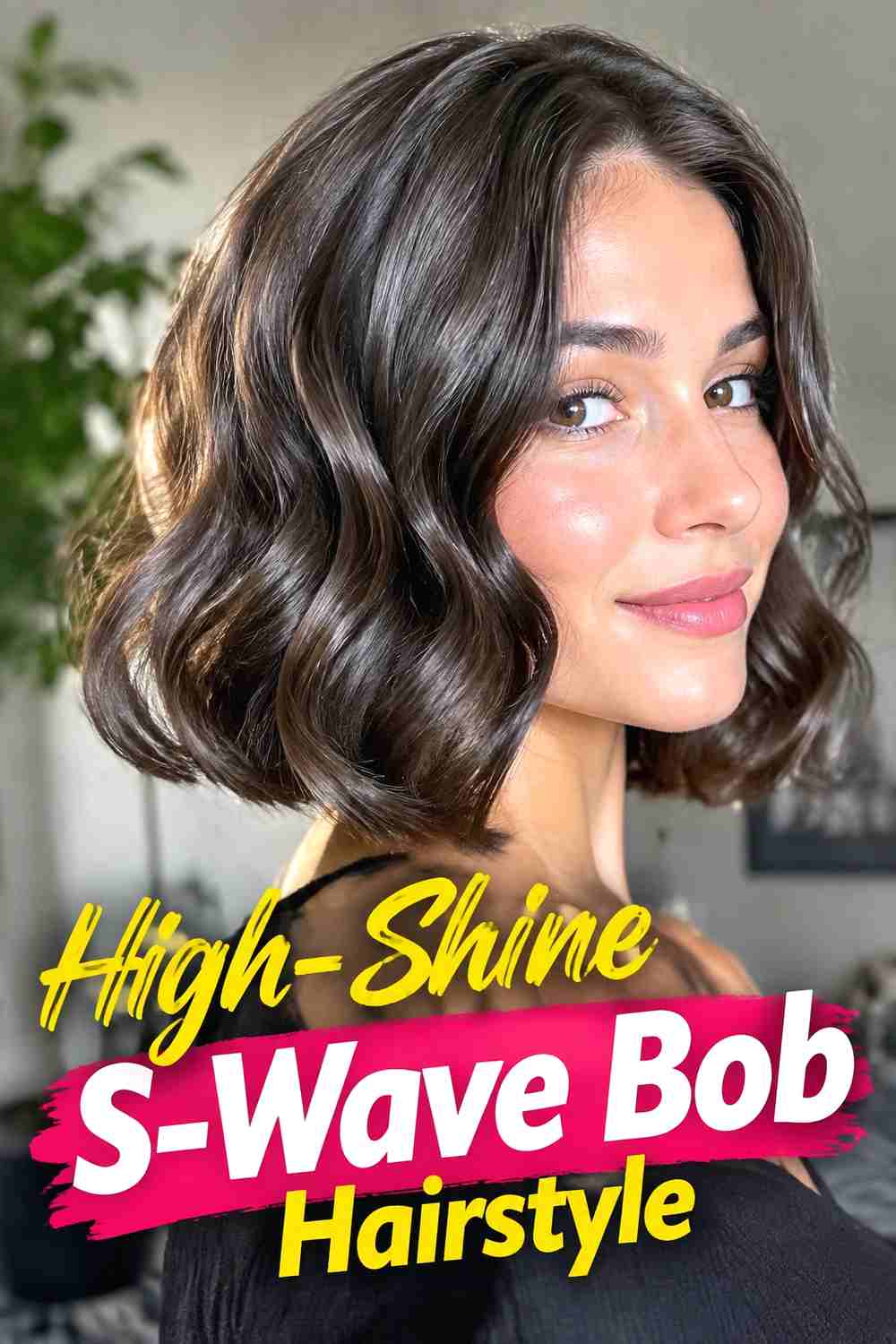 6. High Shine S Wave Bob Hairstyle