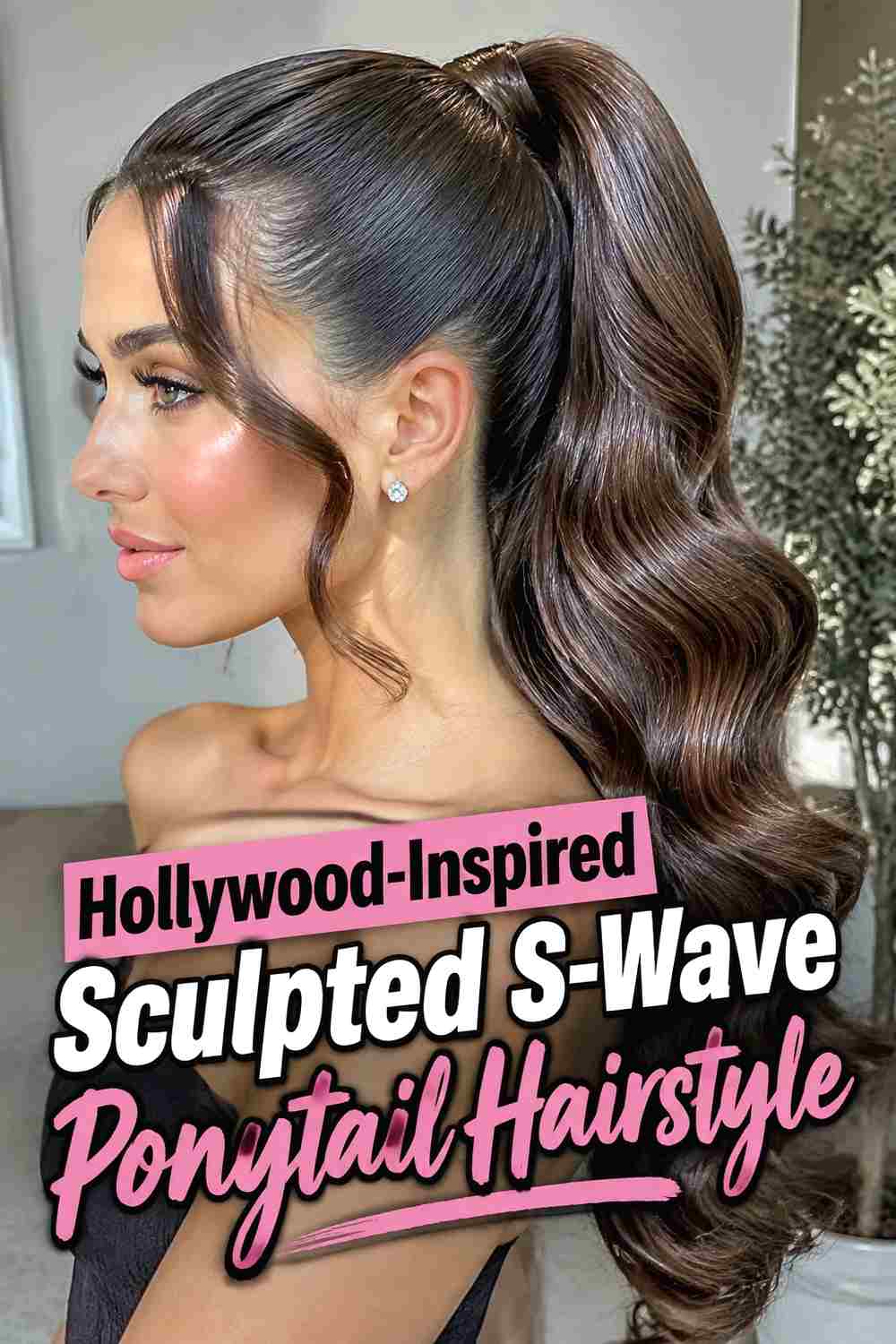 19. Hollywood Inspired Sculpted S Wave Ponytail Hairstyle