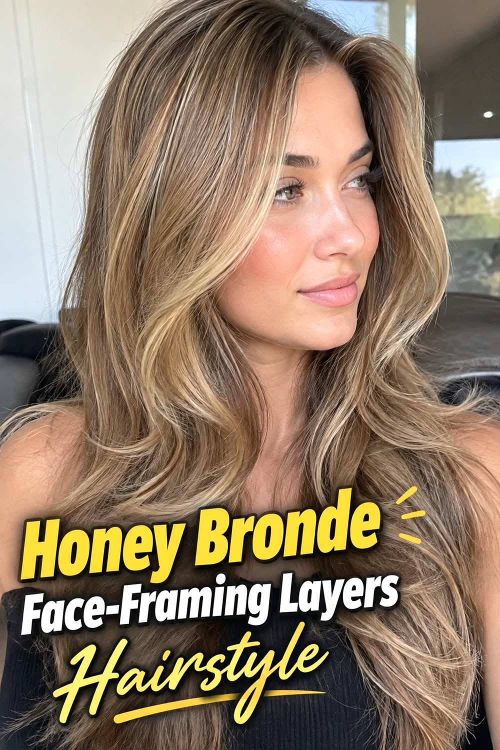 Honey Bronde Face-Framing Layers Hairstyle