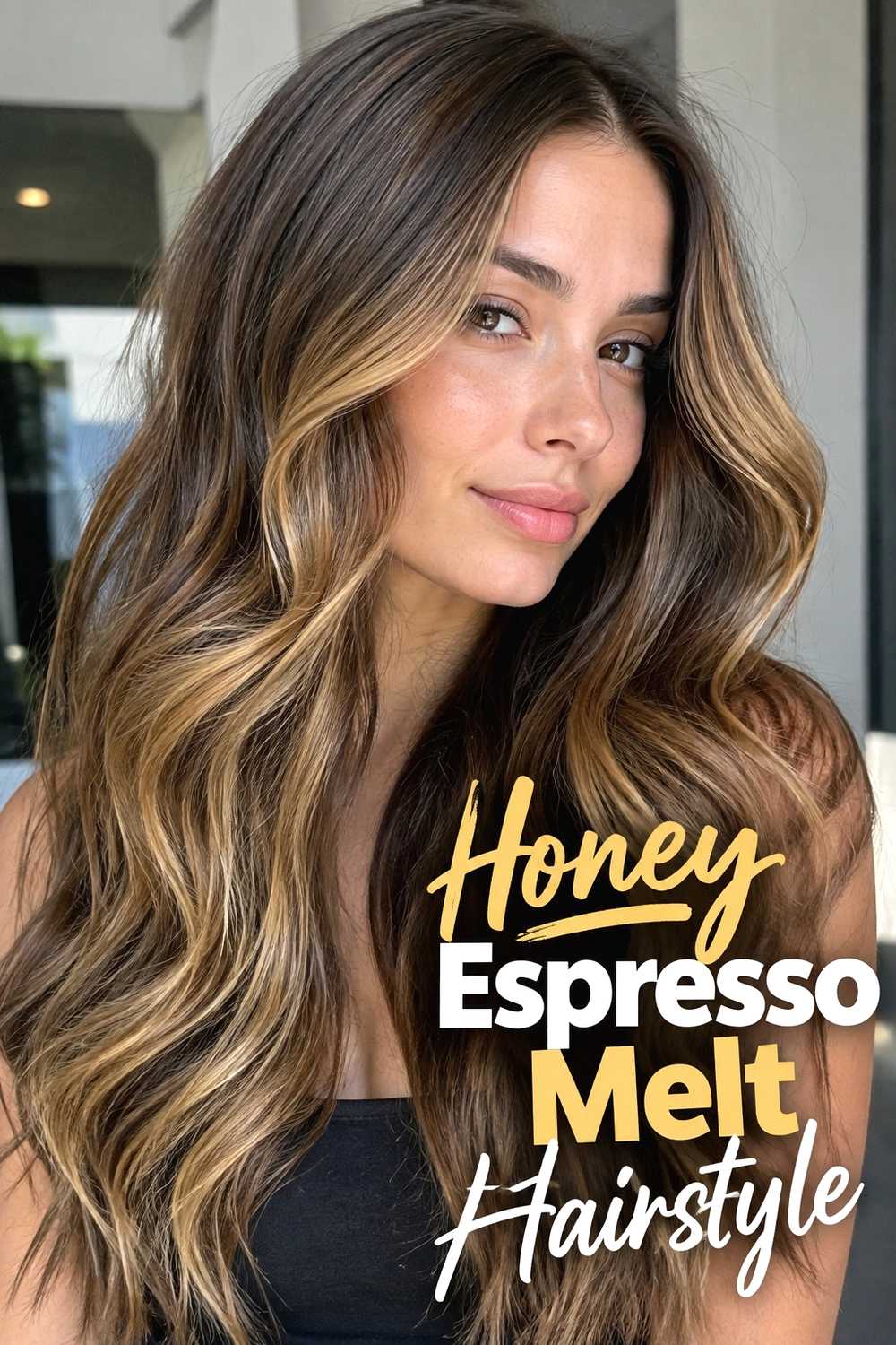 12. Honey Espresso Melt Hairstyle