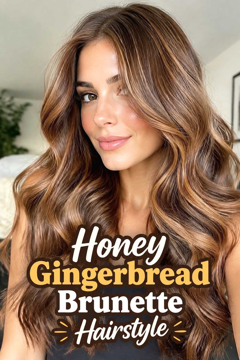 7. Honey Gingerbread Brunette Hairstyle