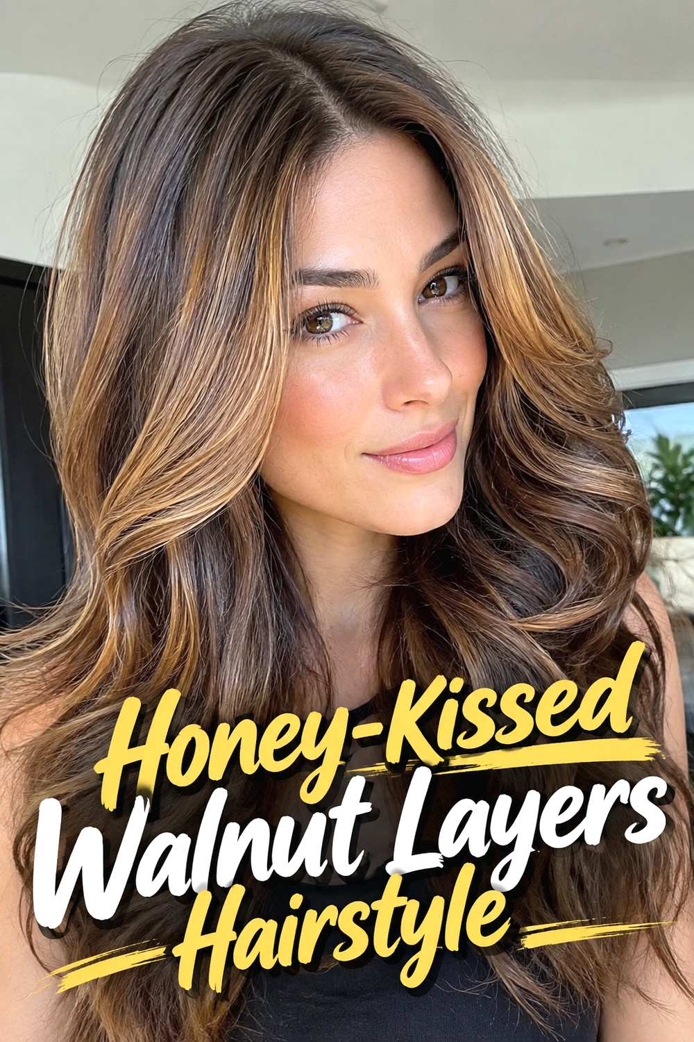 3. Honey Kissed Walnut Layers Hairstyle