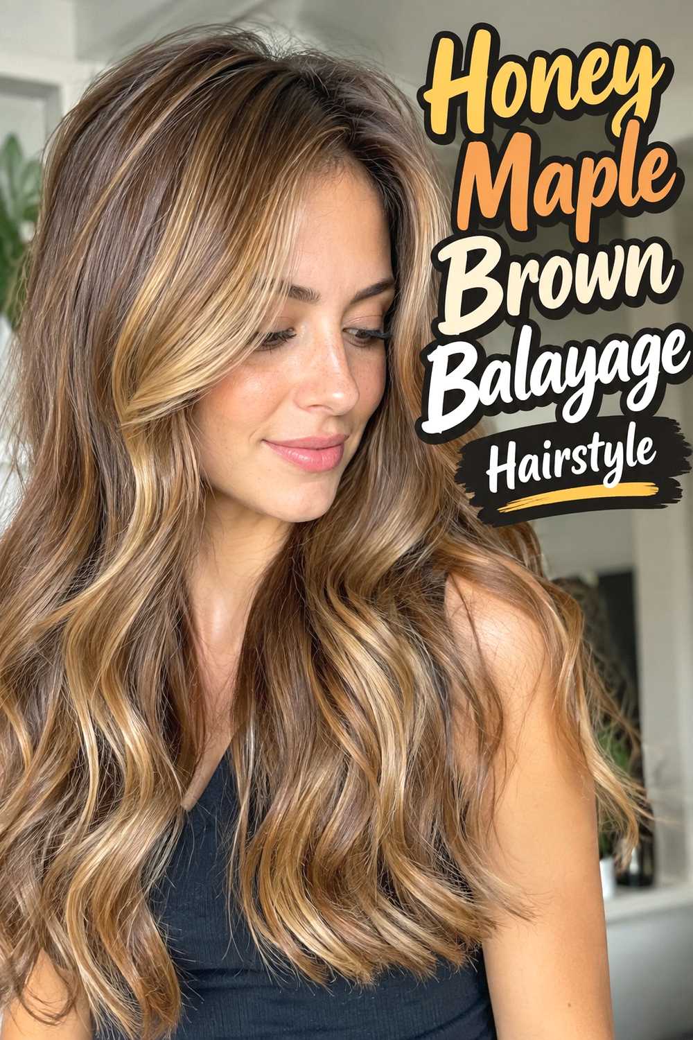 9. Honey Maple Brown Balayage Hairstyle