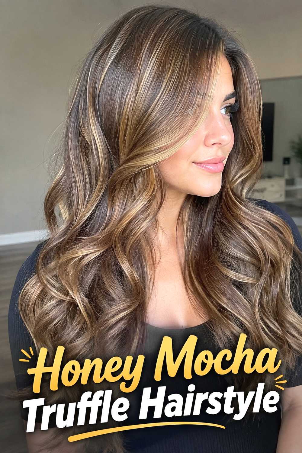 8. Honey Mocha Truffle Hairstyle