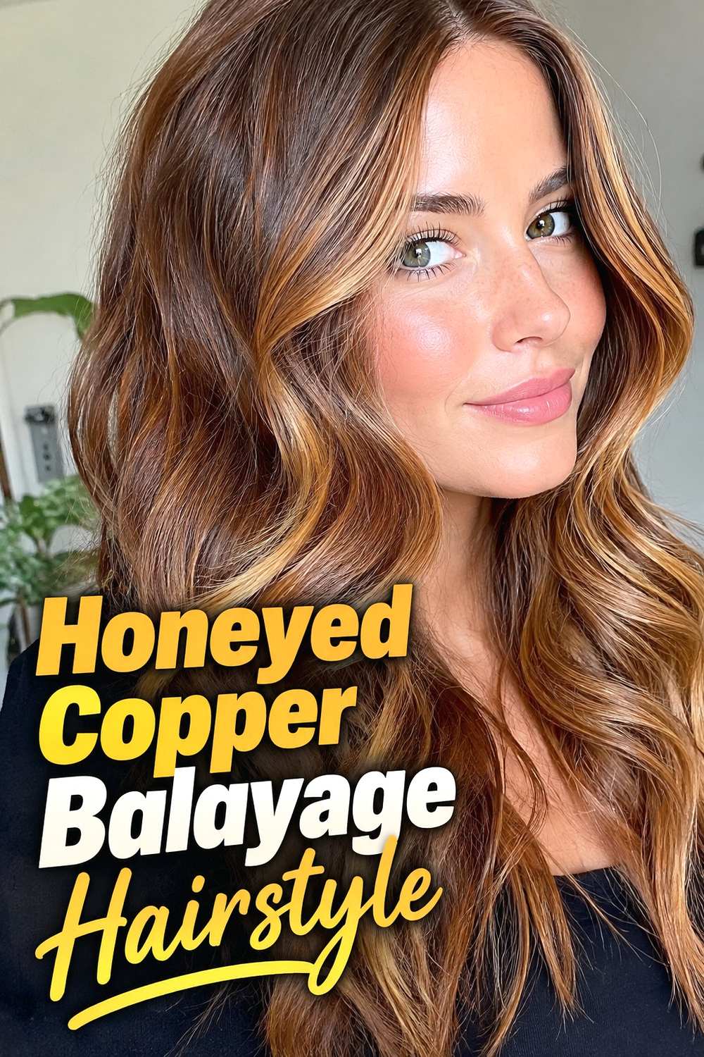 2. Honeyed Copper Balayage Hairstyle