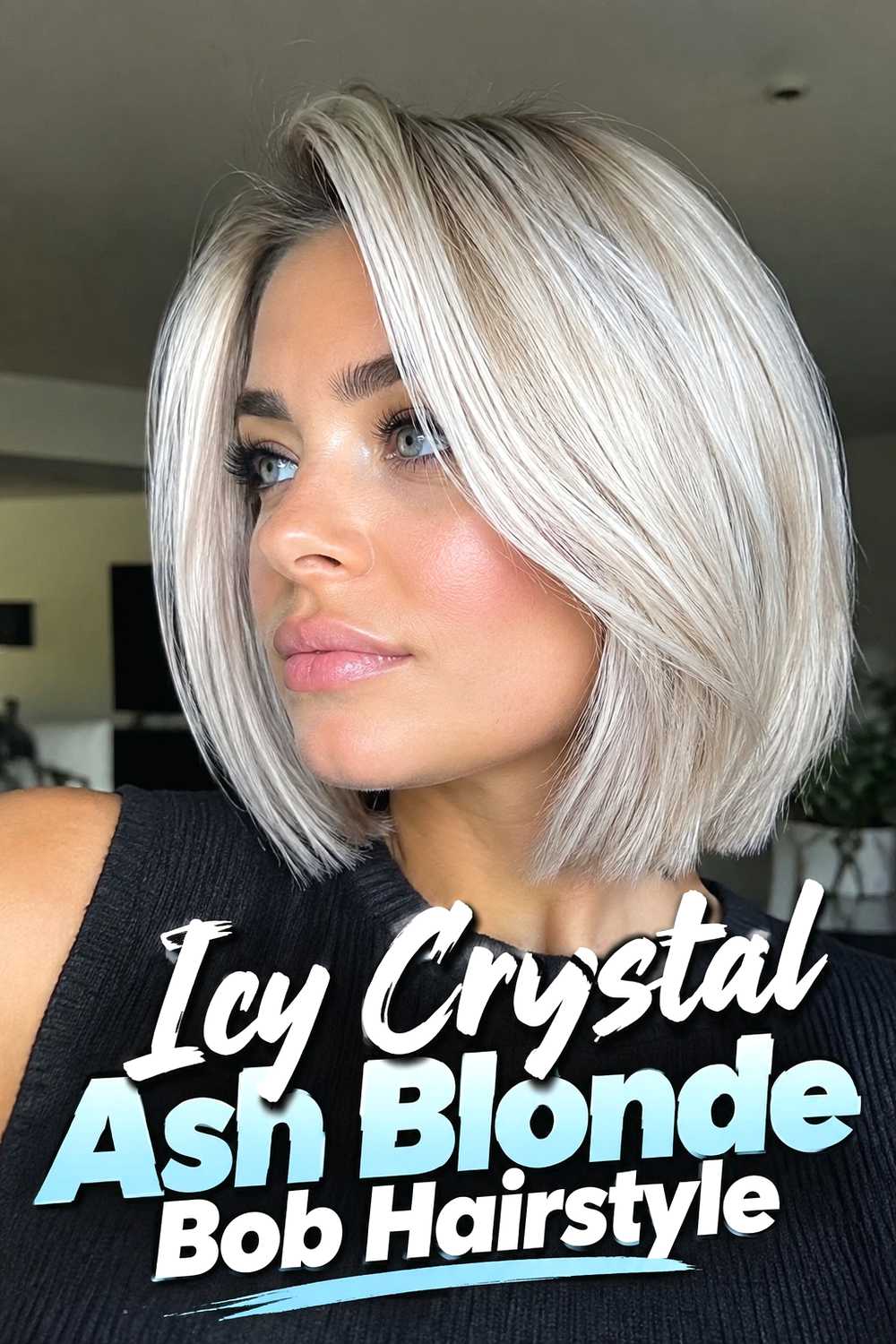 4. Icy Crystal Ash Blonde Bob Hairstyle