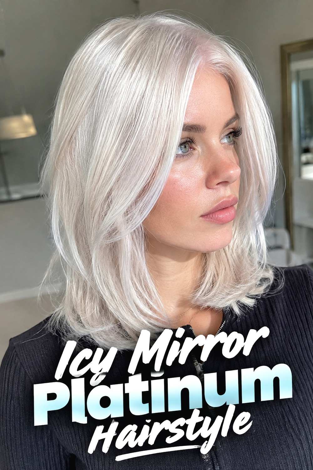 1. Icy Mirror Platinum Hairstyle