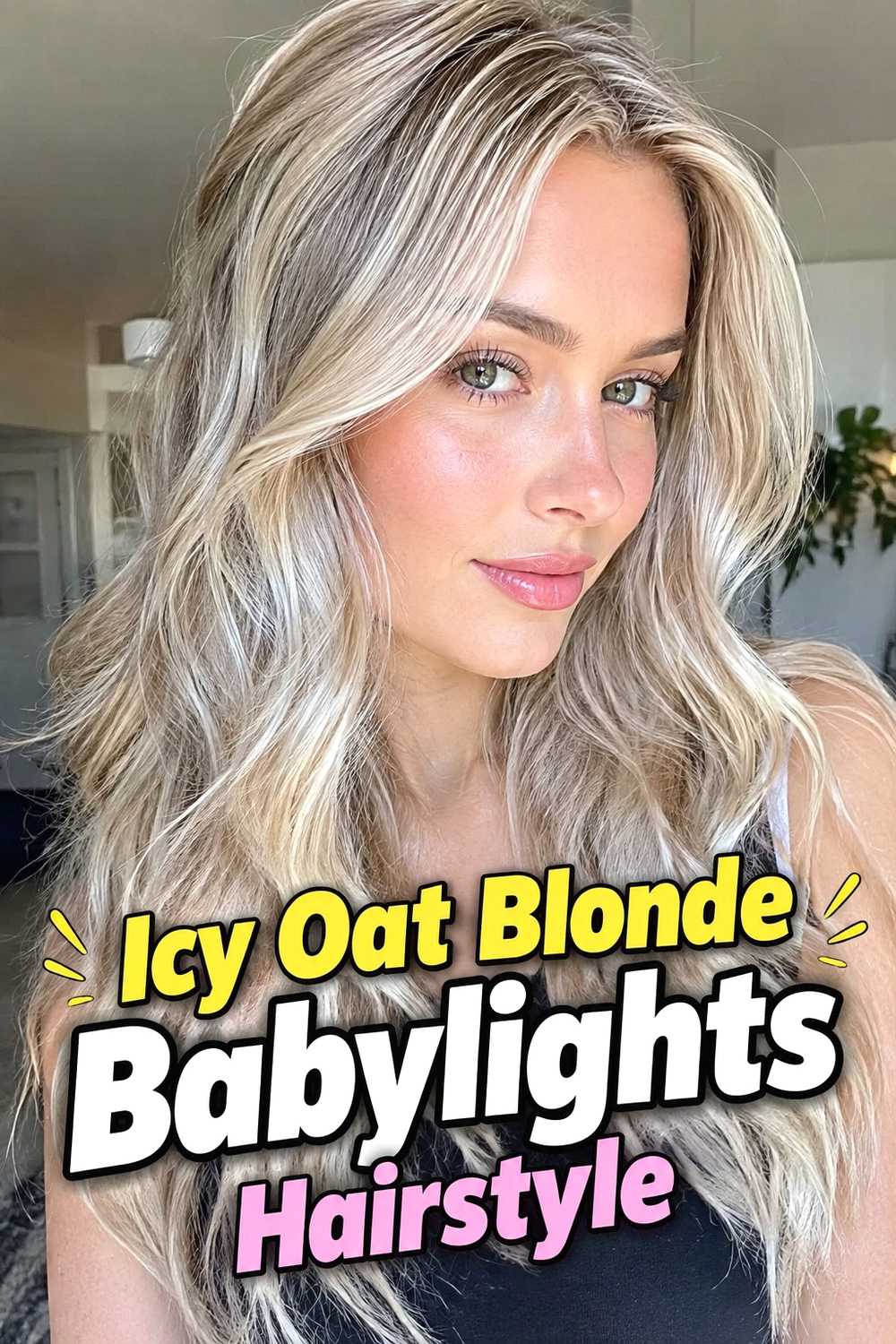 14. Icy Oat Blonde Babylights Hairstyle