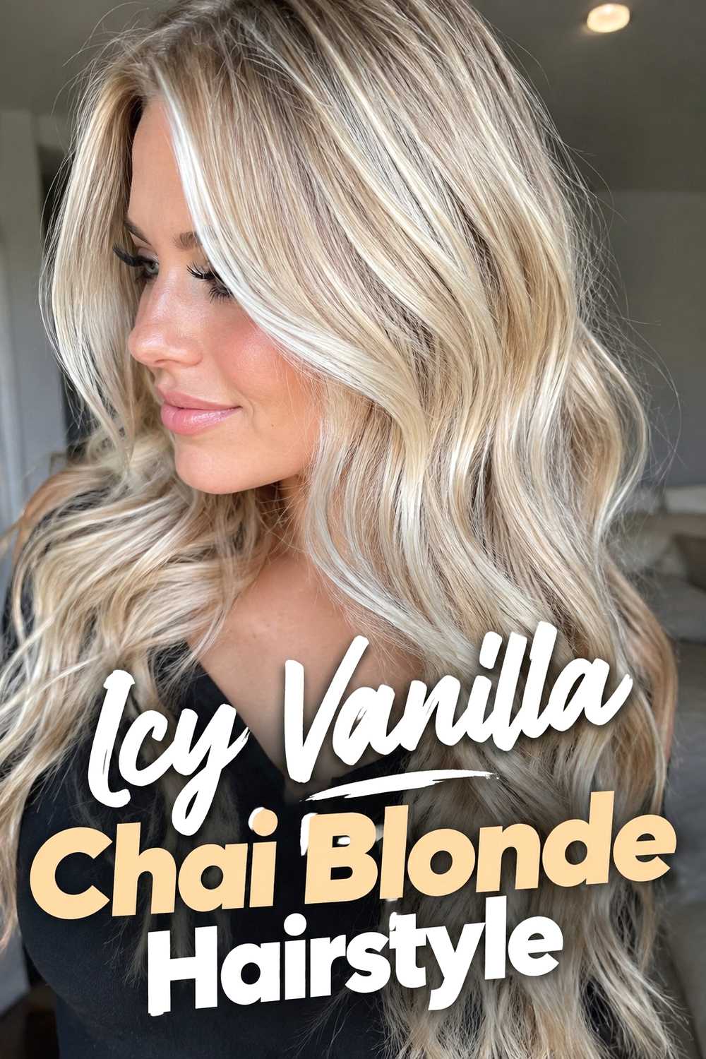 8. Icy Vanilla Chai Blonde Hairstyle