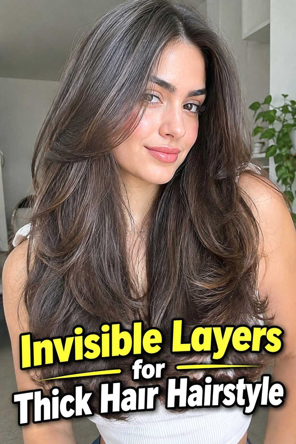 13. Invisible Layers For Thick Hair Hairstyle