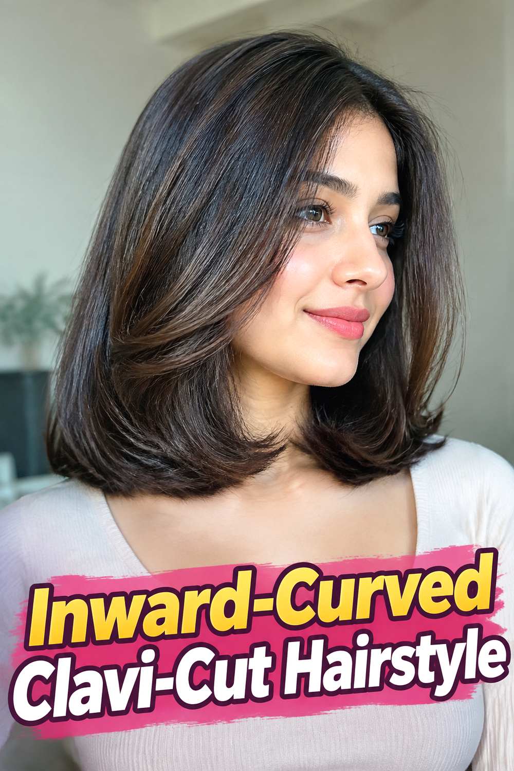 Inward-Curved Clavi-Cut Hairstyle