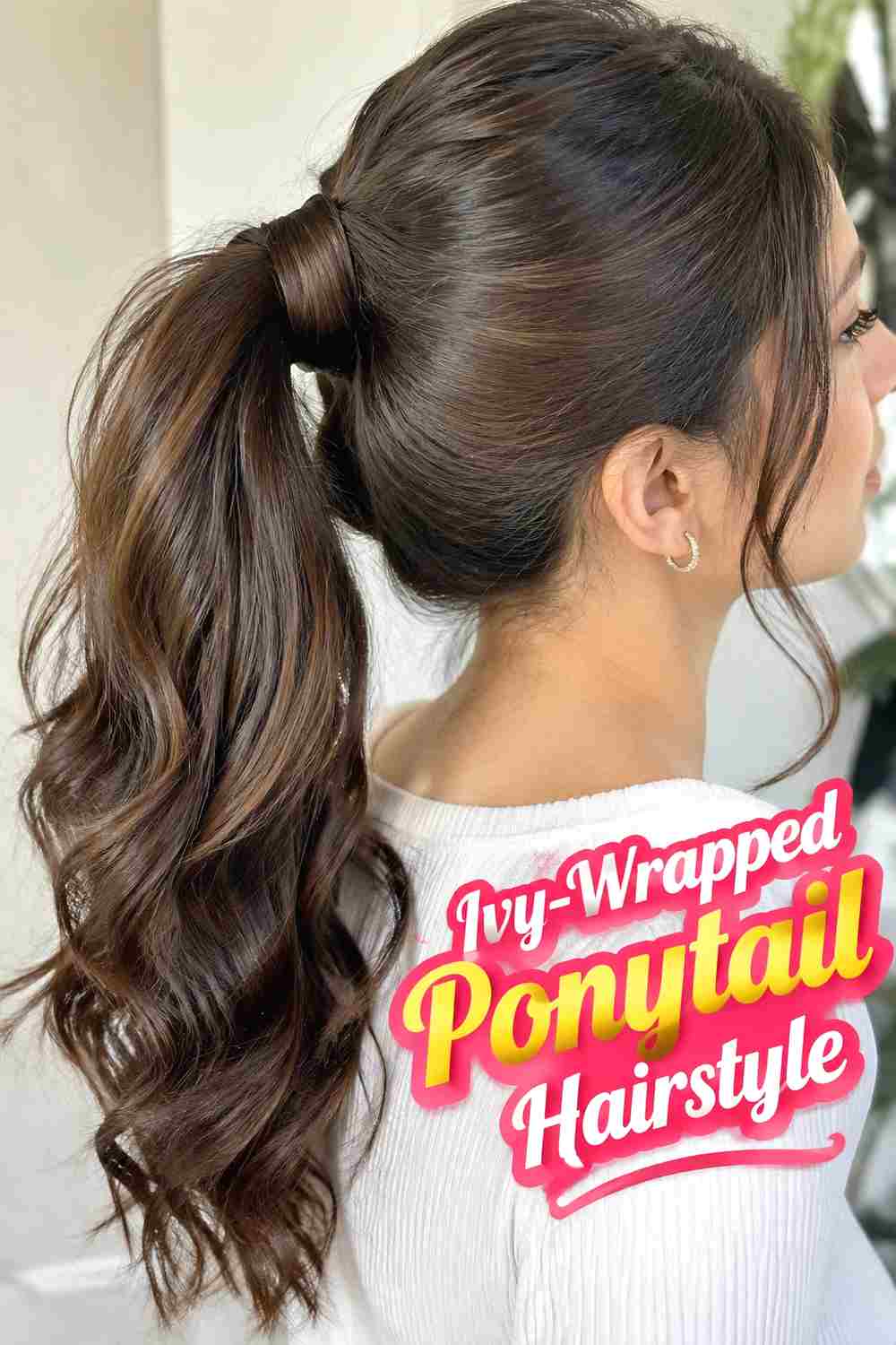 9. Ivy Wrapped Ponytail Hairstyle
