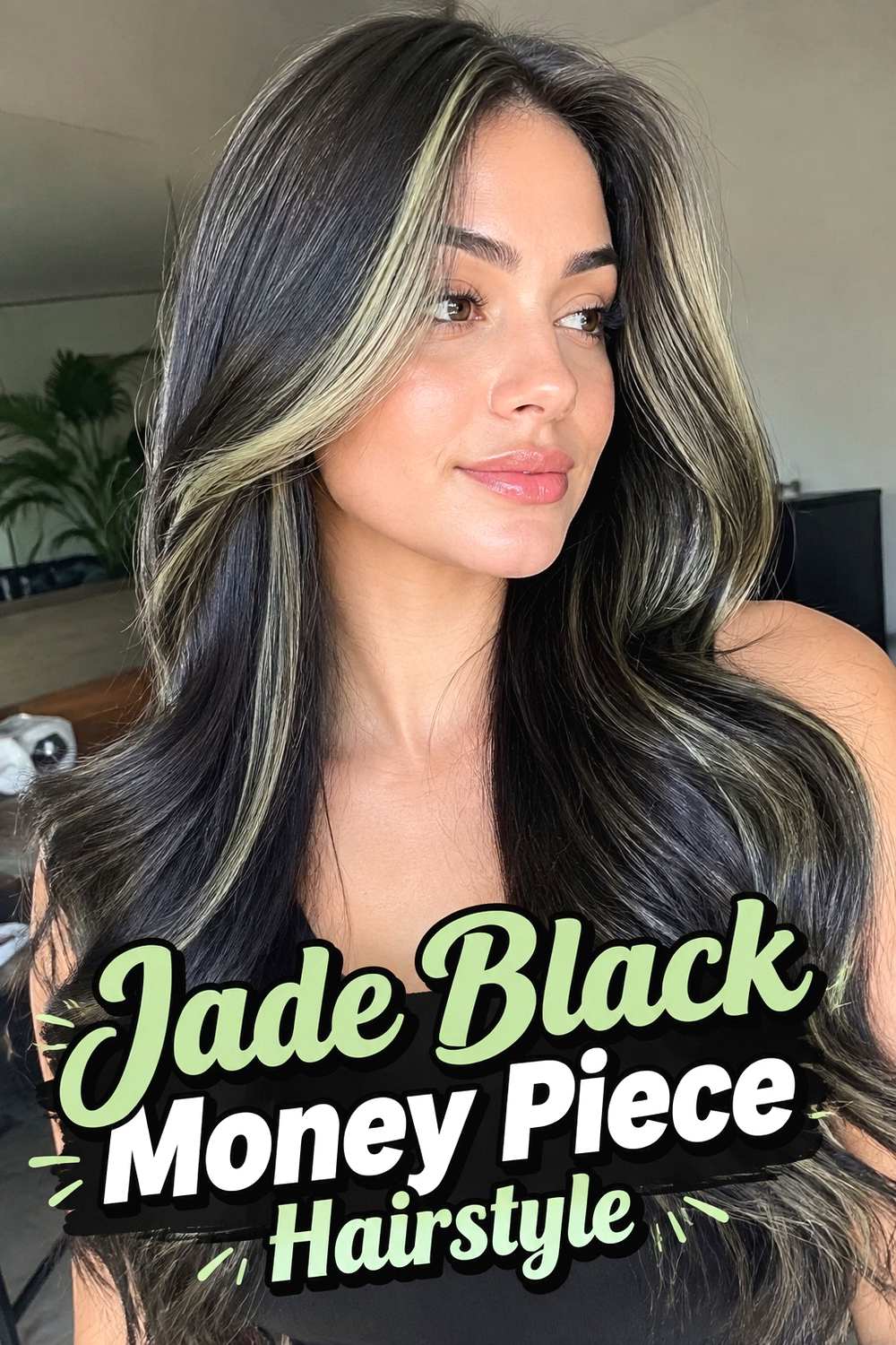 3. Jade Black Money Piece Hairstyle
