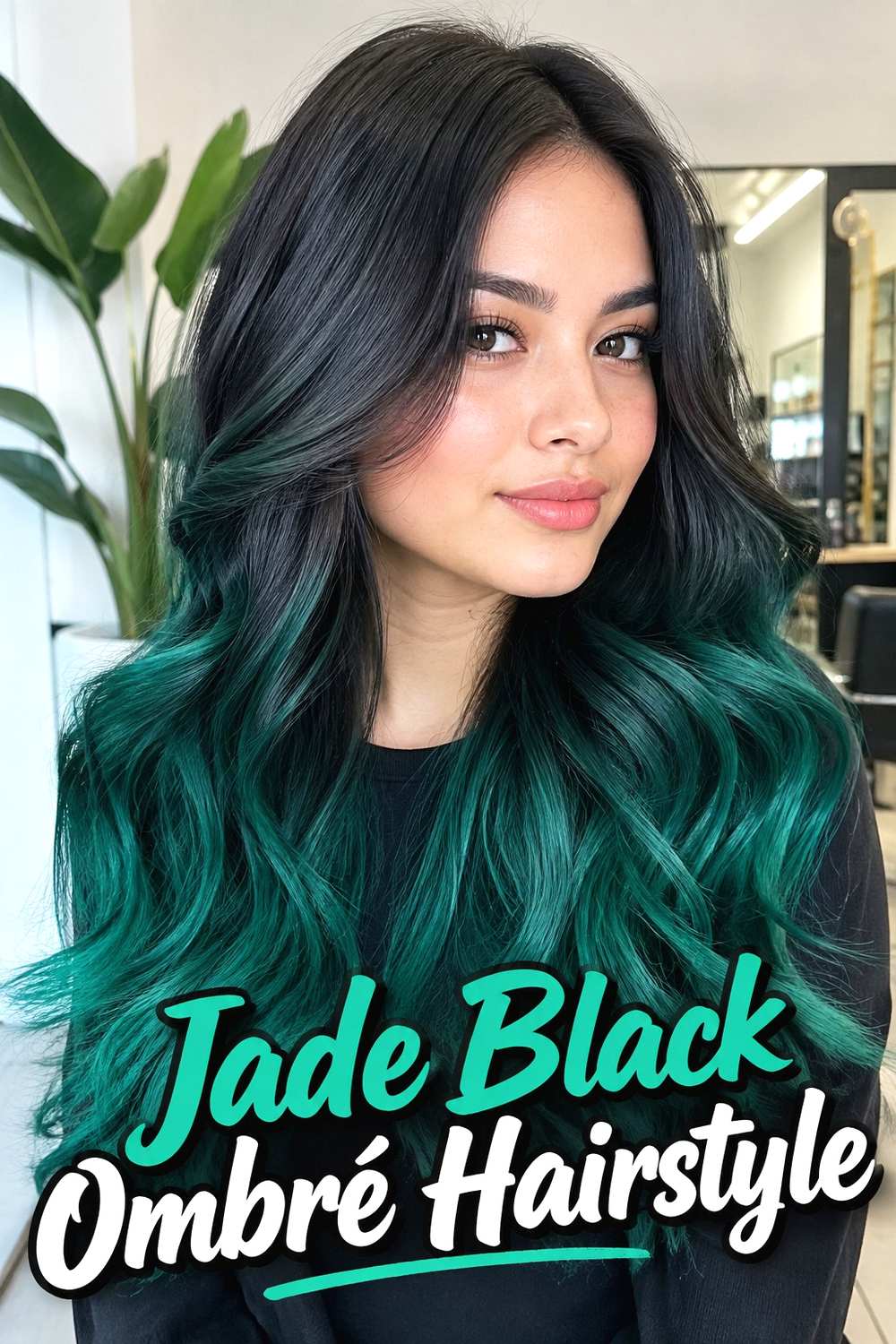4. Jade Black Ombre Hairstyle