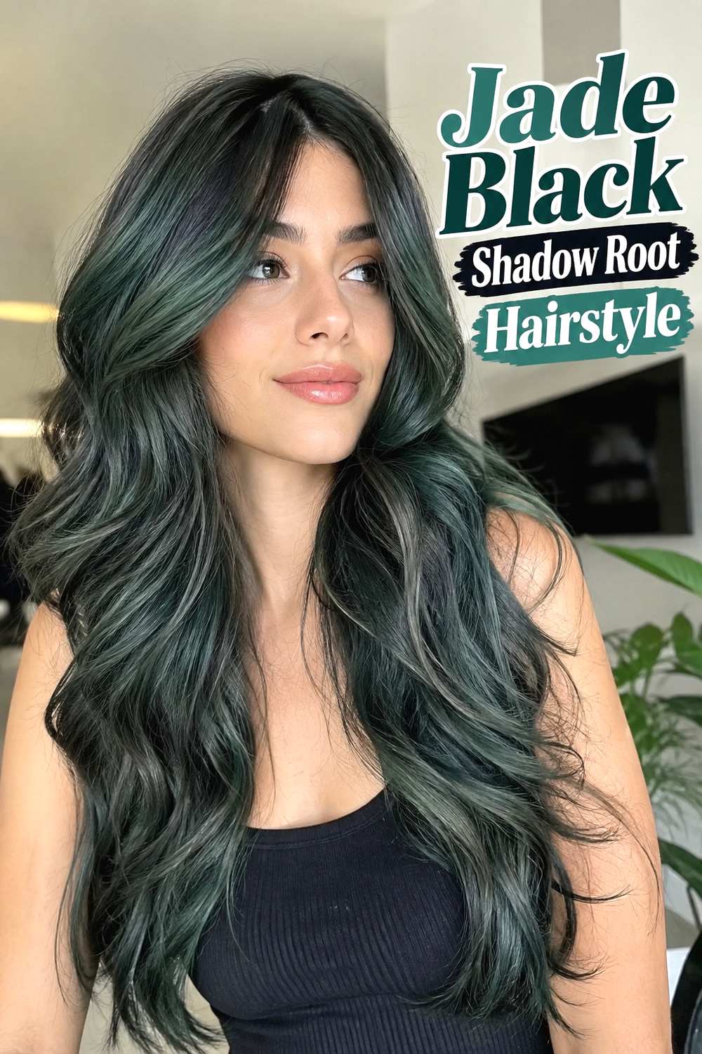 11. Jade Black Shadow Root Hairstyle