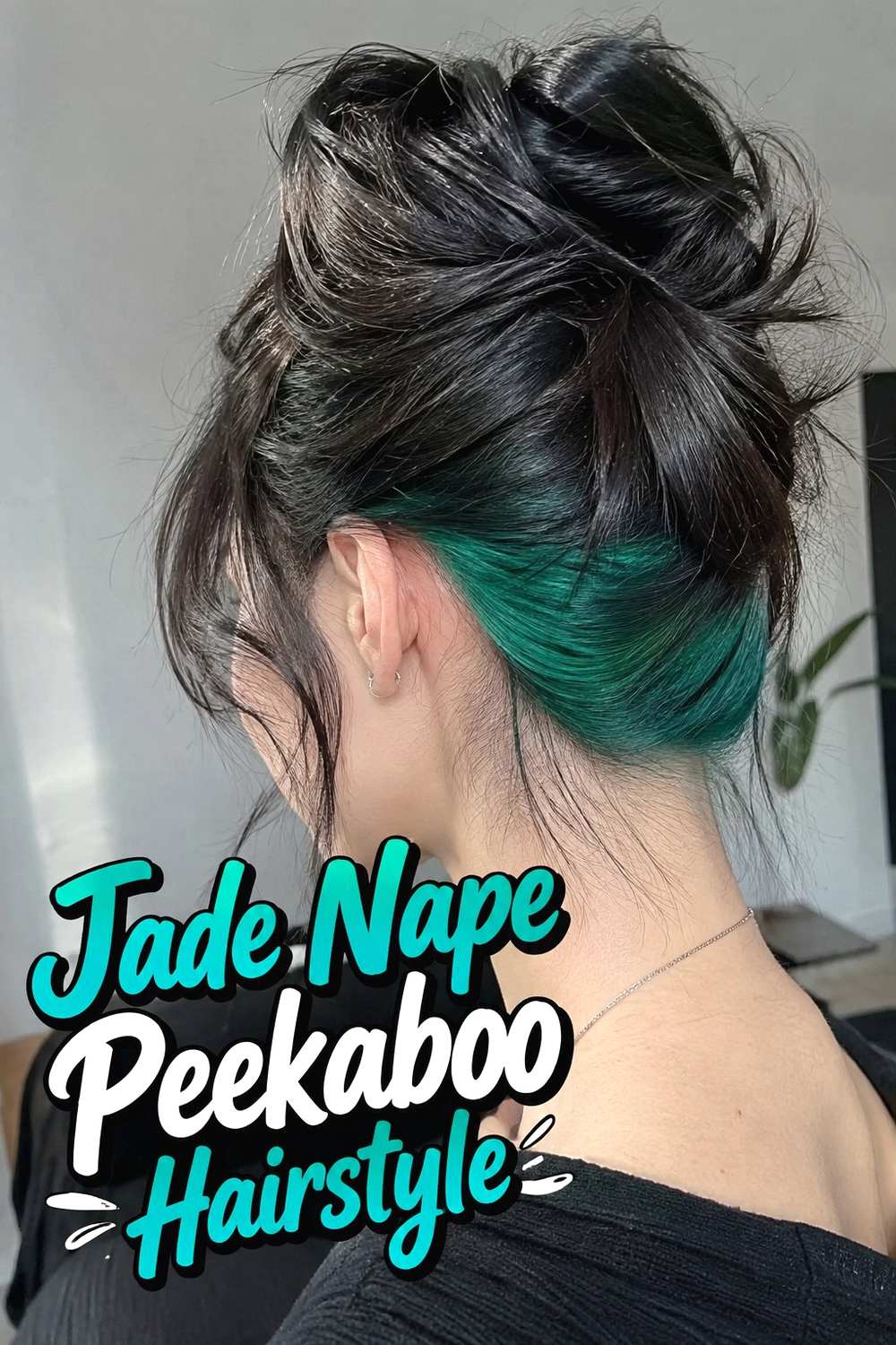 8. Jade Nape Peekaboo Hairstyle