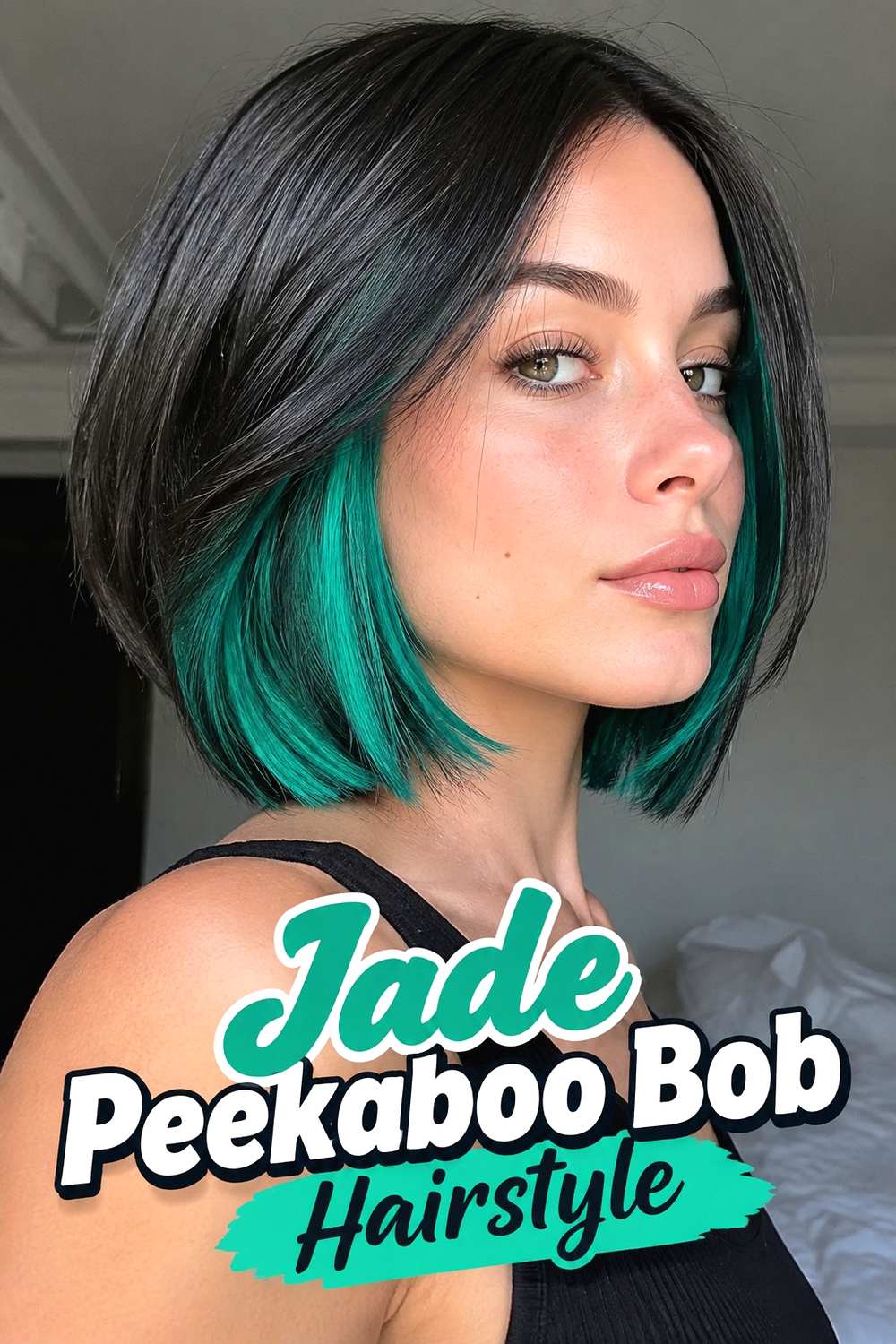 10. Jade Peekaboo Bob Hairstyle