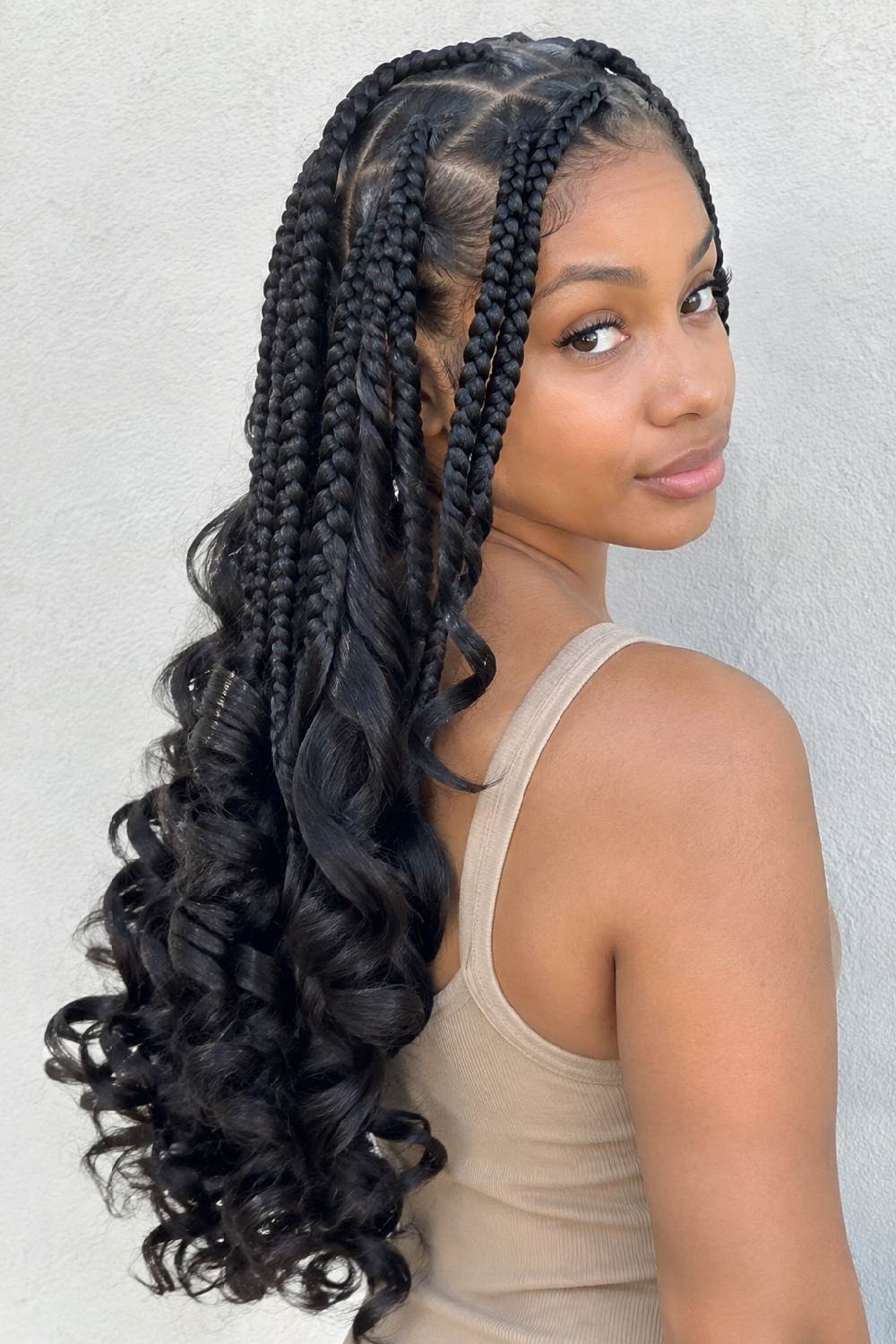Jumbo Milano Curls Braid Hairstyle
