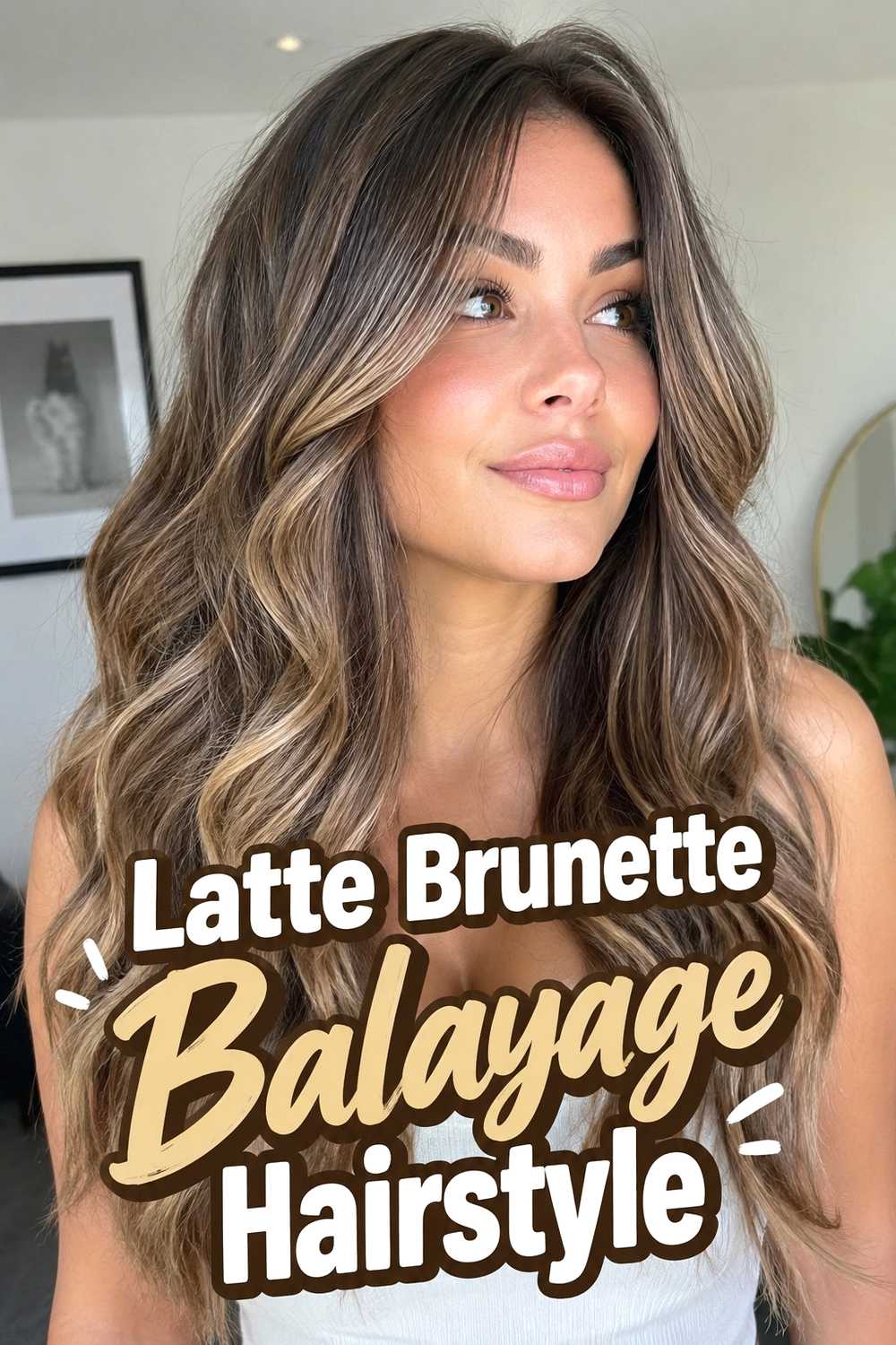 12. Latte Brunette Balayage Hairstyle