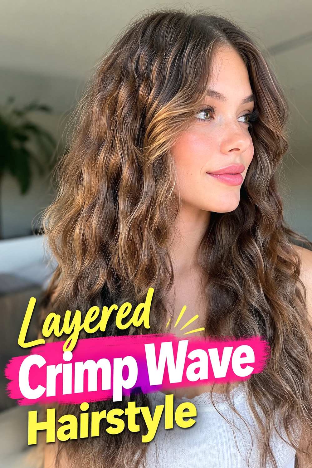14. Layered Crimp Wave Hairstyle