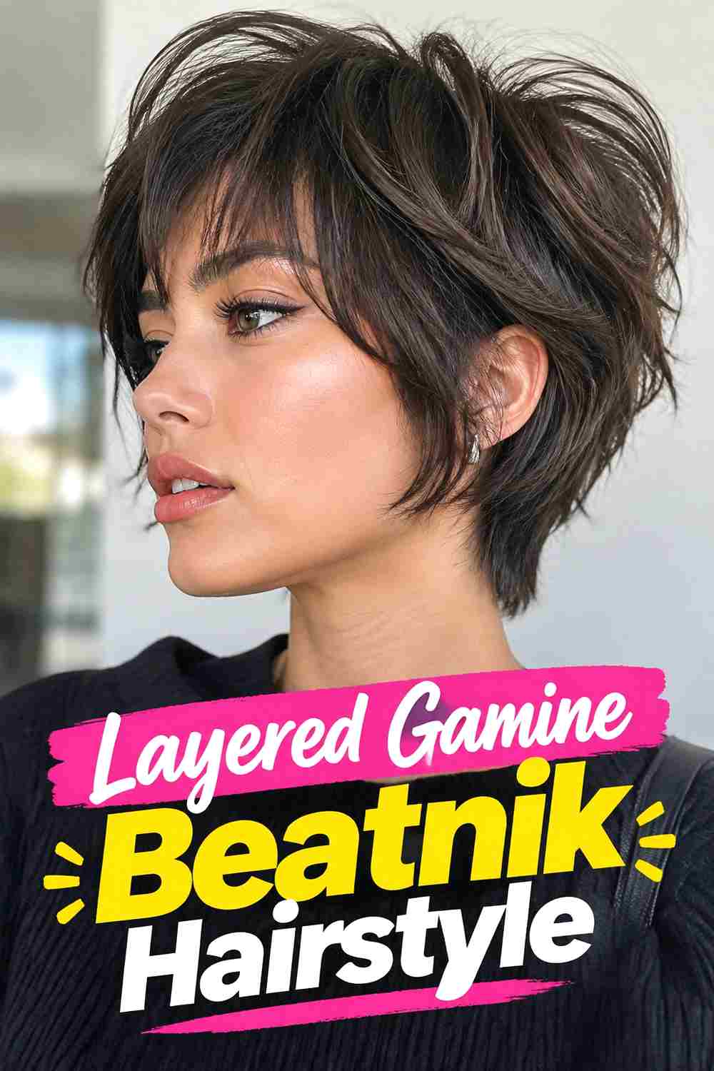 13. Layered Gamine Beatnik Hairstyle
