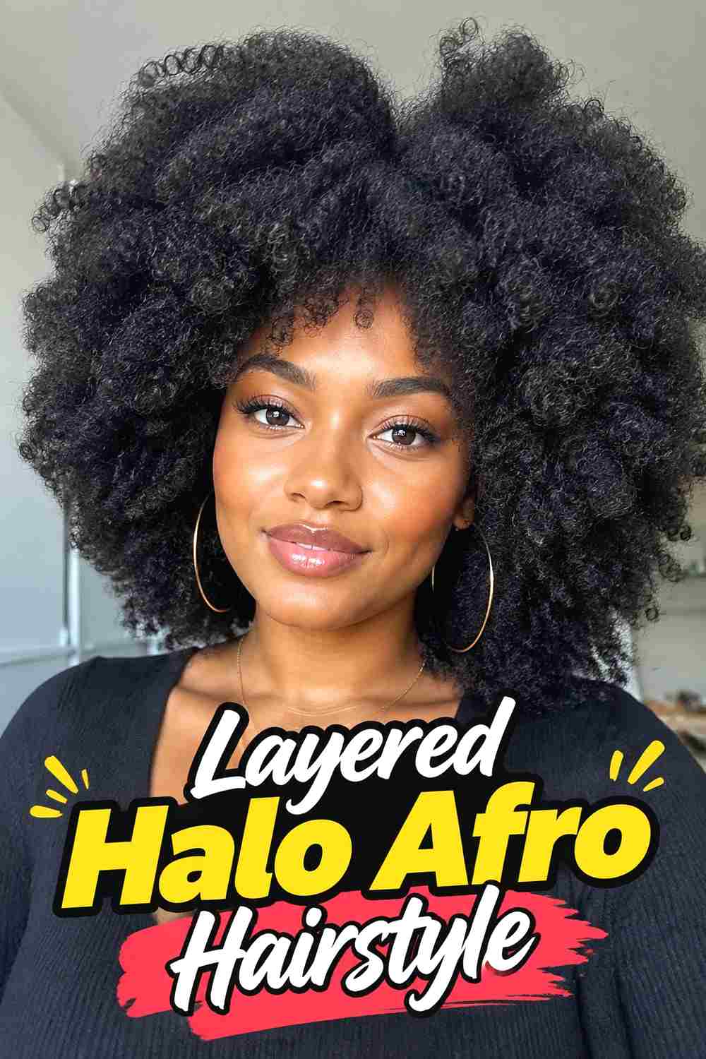 10. Layered Halo Afro Hairstyle