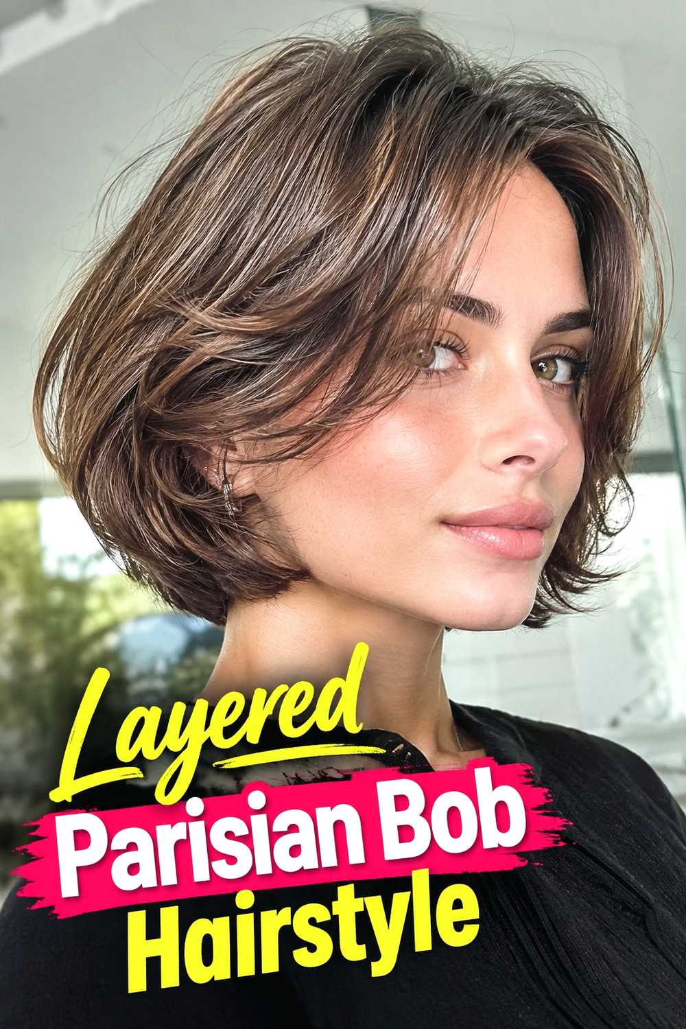 12. Layered Parisian Bob Hairstyle