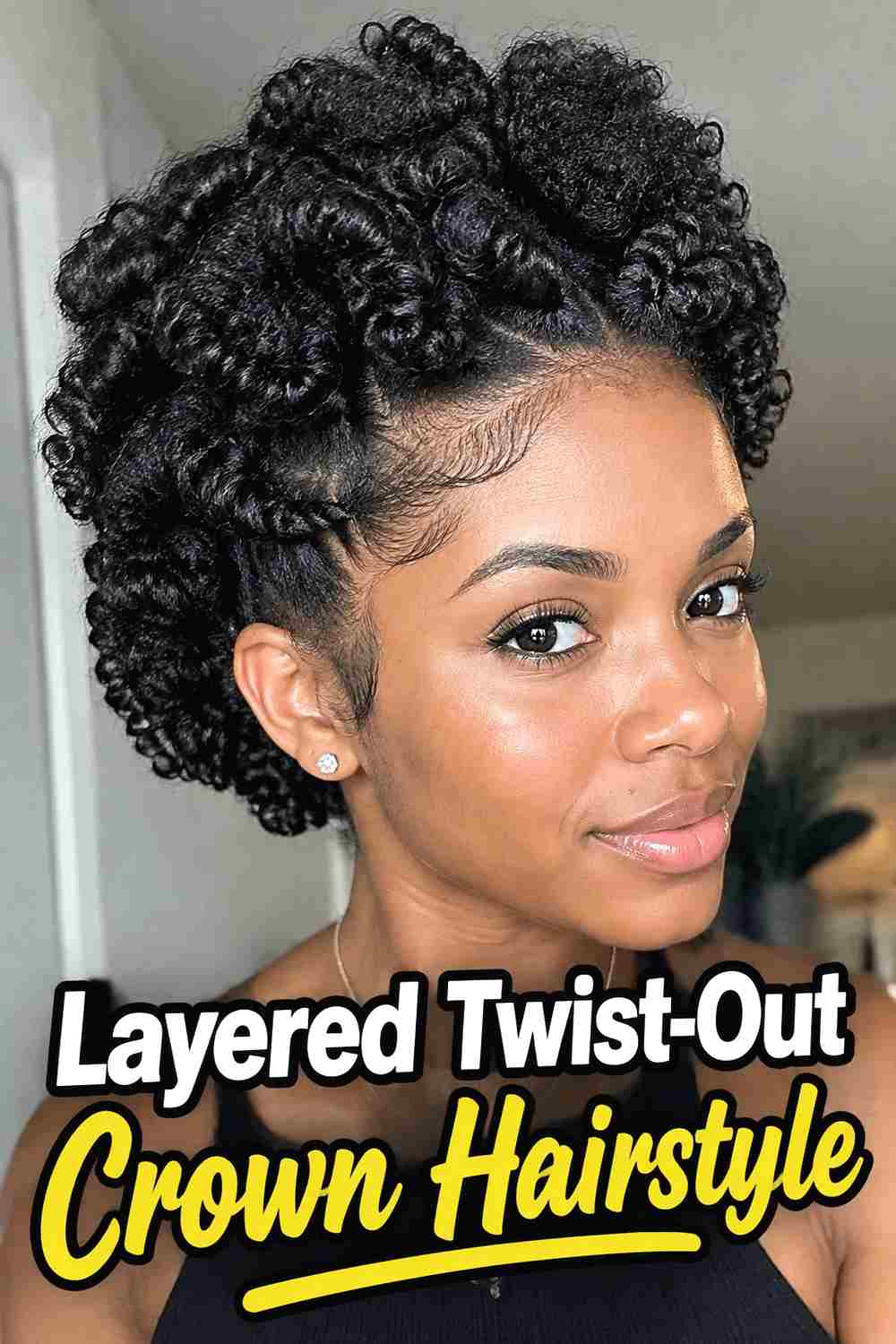 11. Layered Twist Out Crown Hairstyle