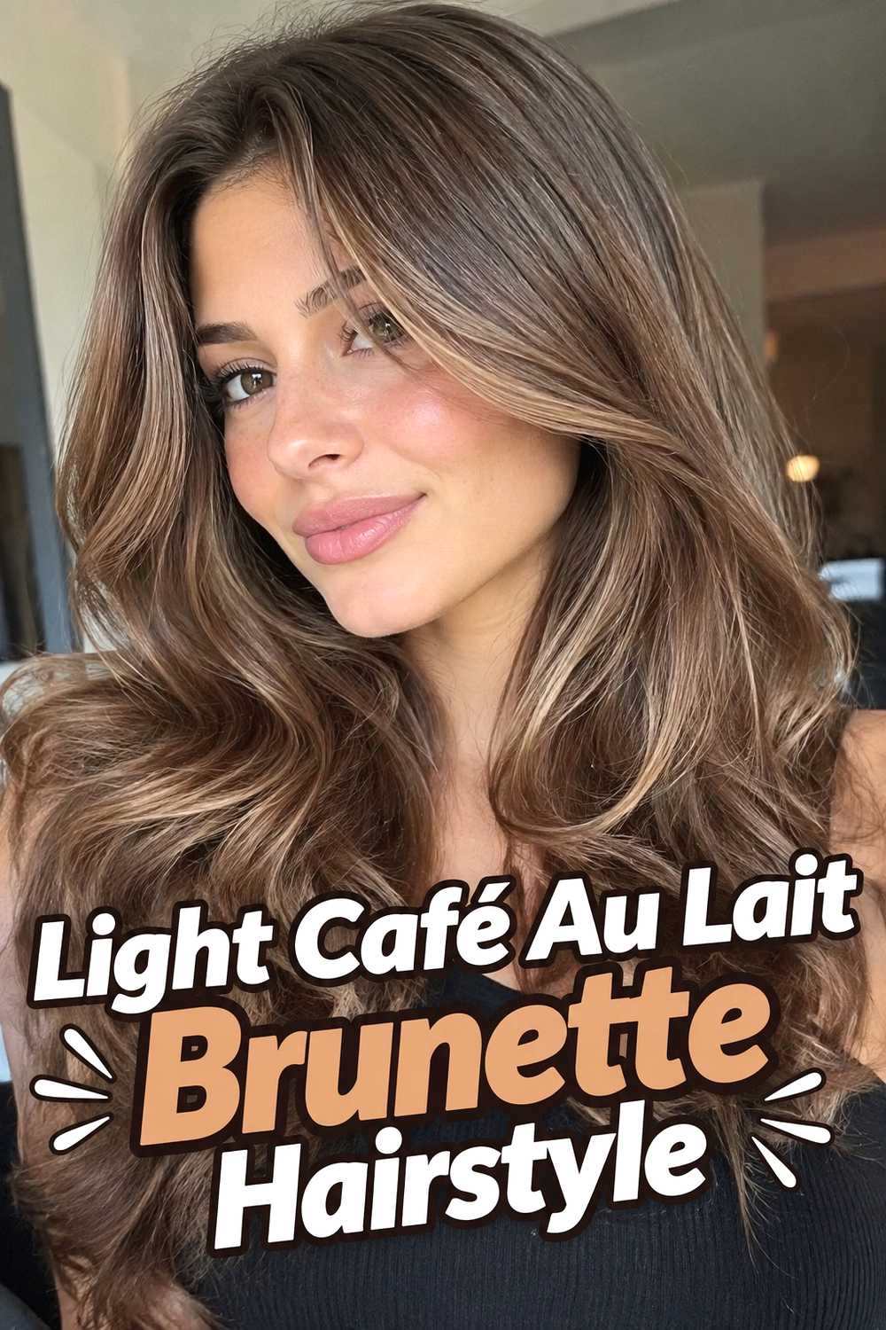 13. Light Cafe Au Lait Brunette Hairstyle