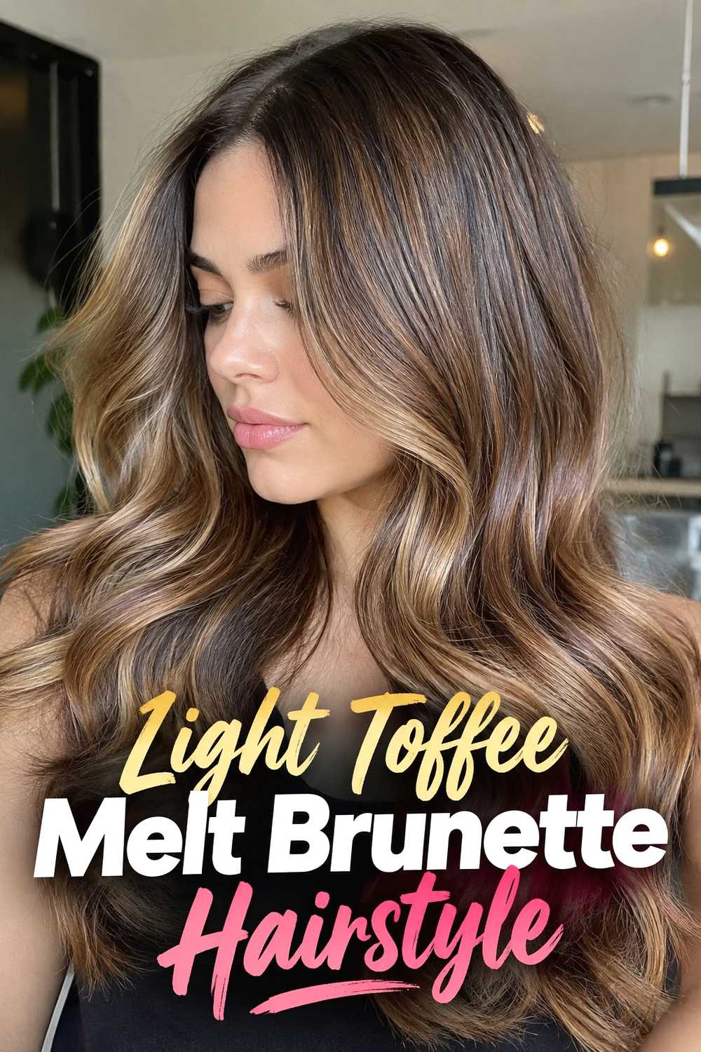 14. Light Toffee Melt Brunette Hairstyle
