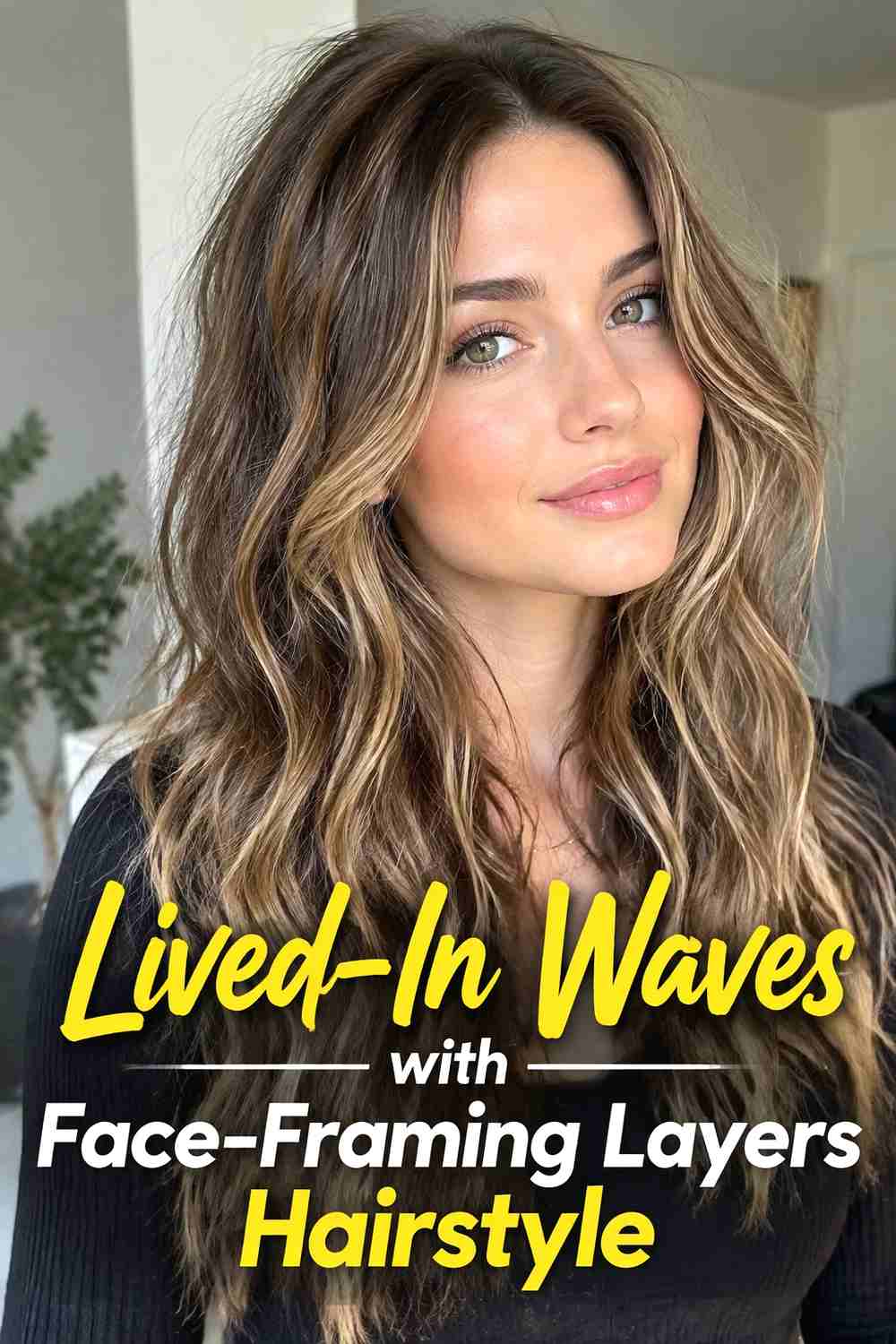 7. Lived In Waves With Face Framing Layers Hairstyle