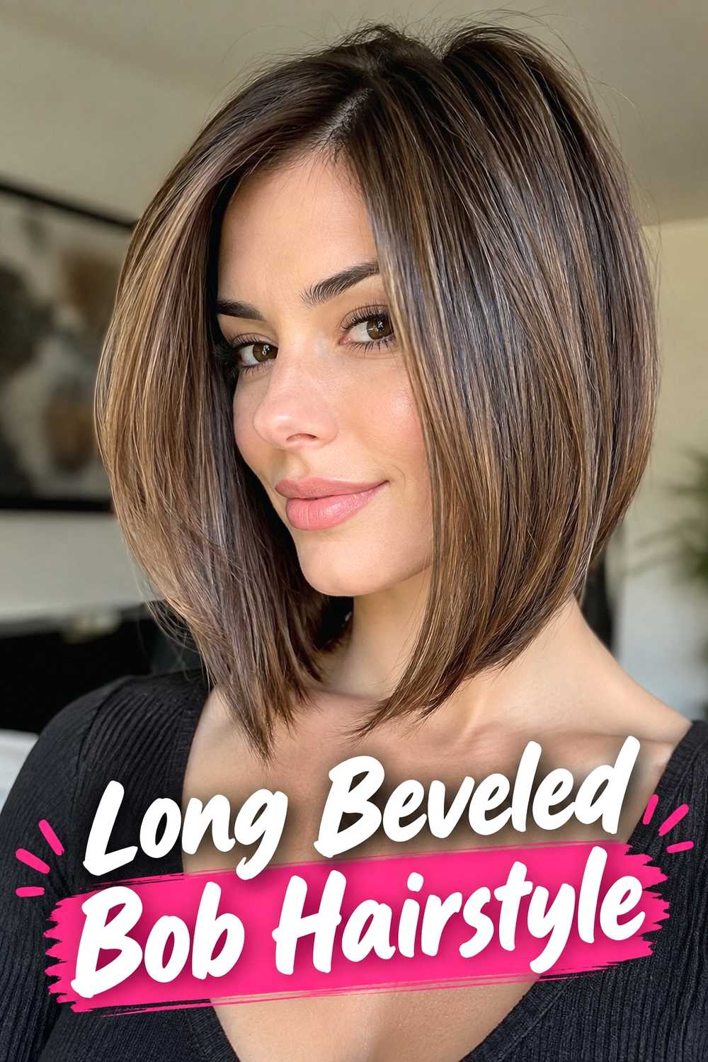 12. Long Beveled Bob Hairstyle
