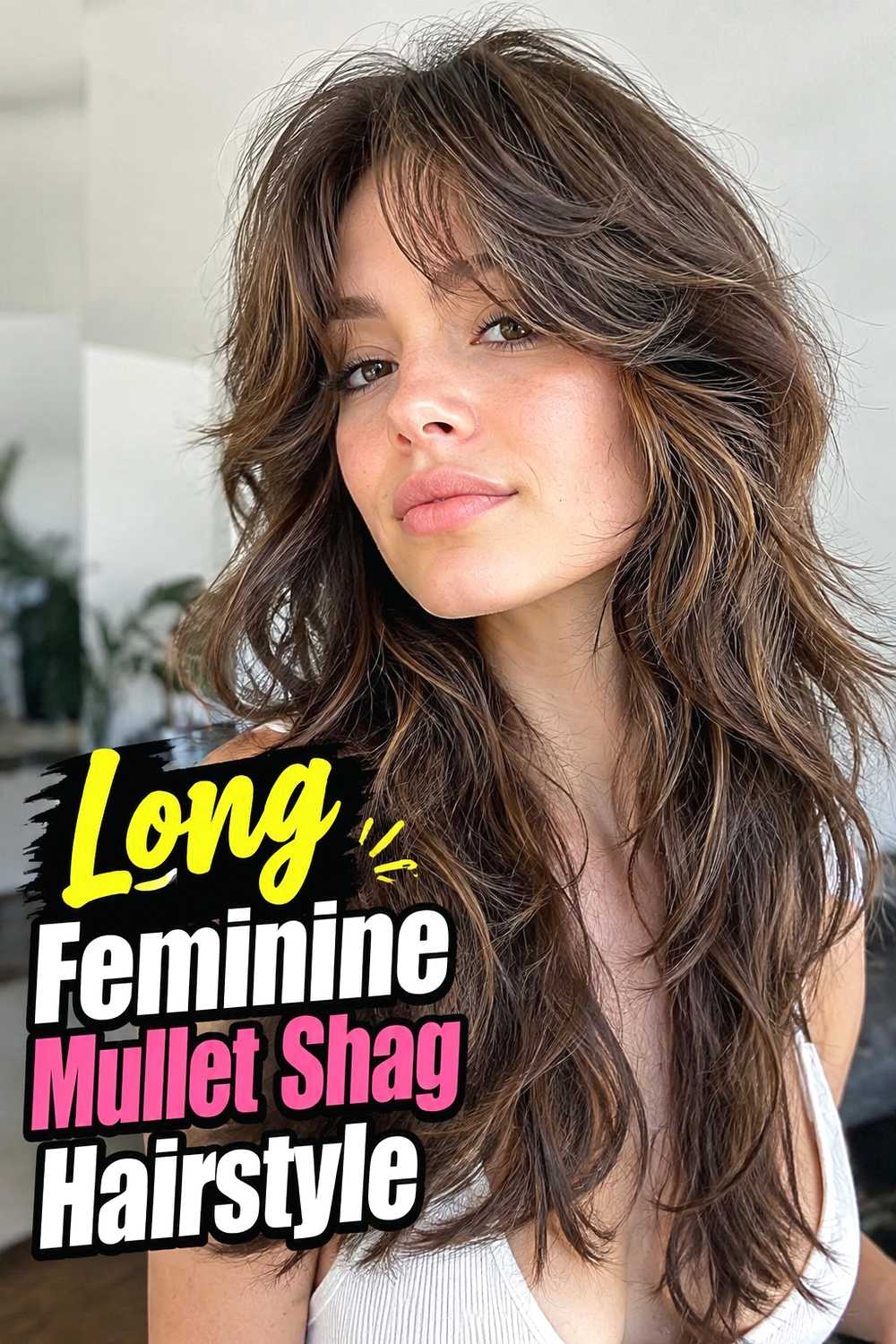 6. Long Feminine Mullet Shag Hairstyle